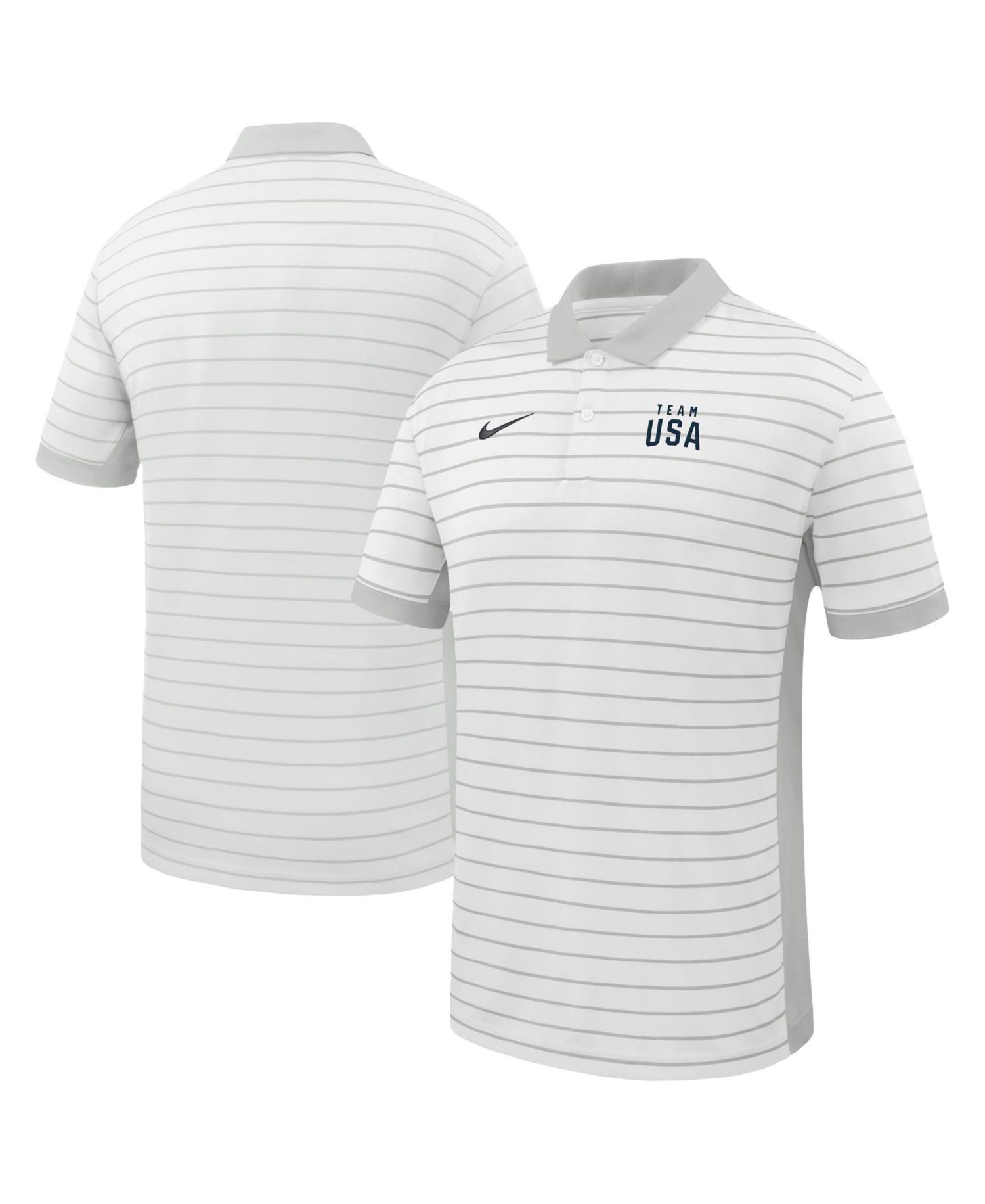 Men's White Team USA Victory Stripe Dri-FIT Polo Shirt