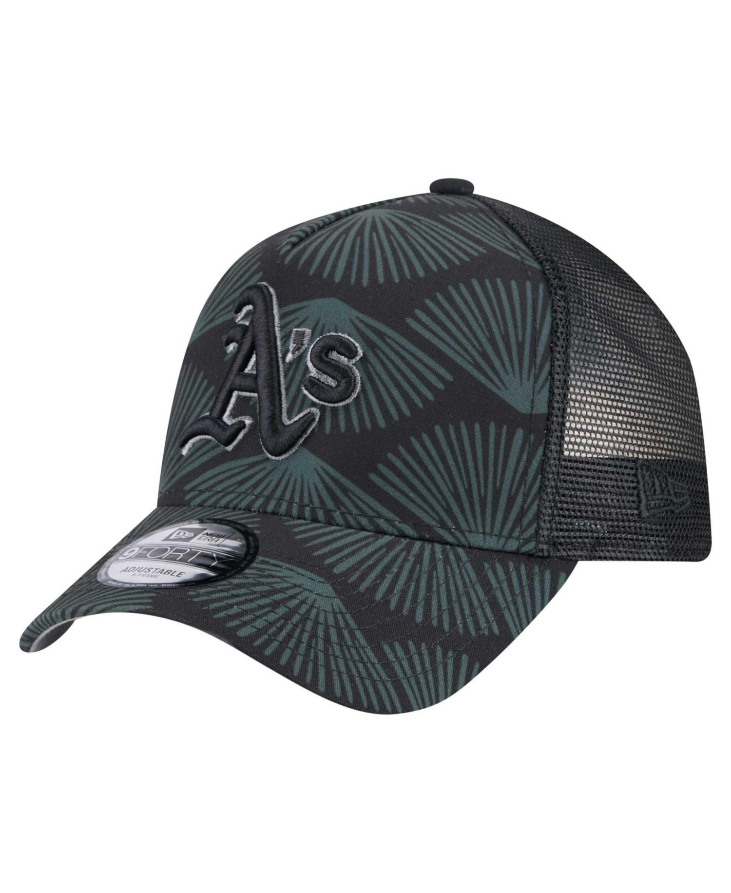 Men's Black Athletics 9FORTY A-Frame Trucker Adjustable Hat
