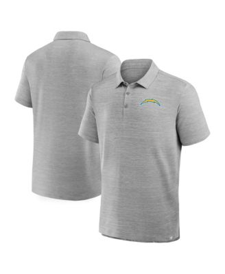 Men's Heather Gray Los Angeles Chargers Clutch Polo Shirt