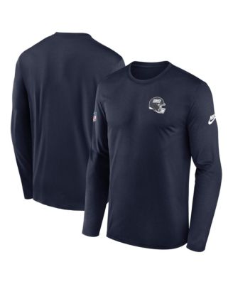 Men's Navy New York Giants Legend Small Logo Dri-FIT Long Sleeve T-Shirt