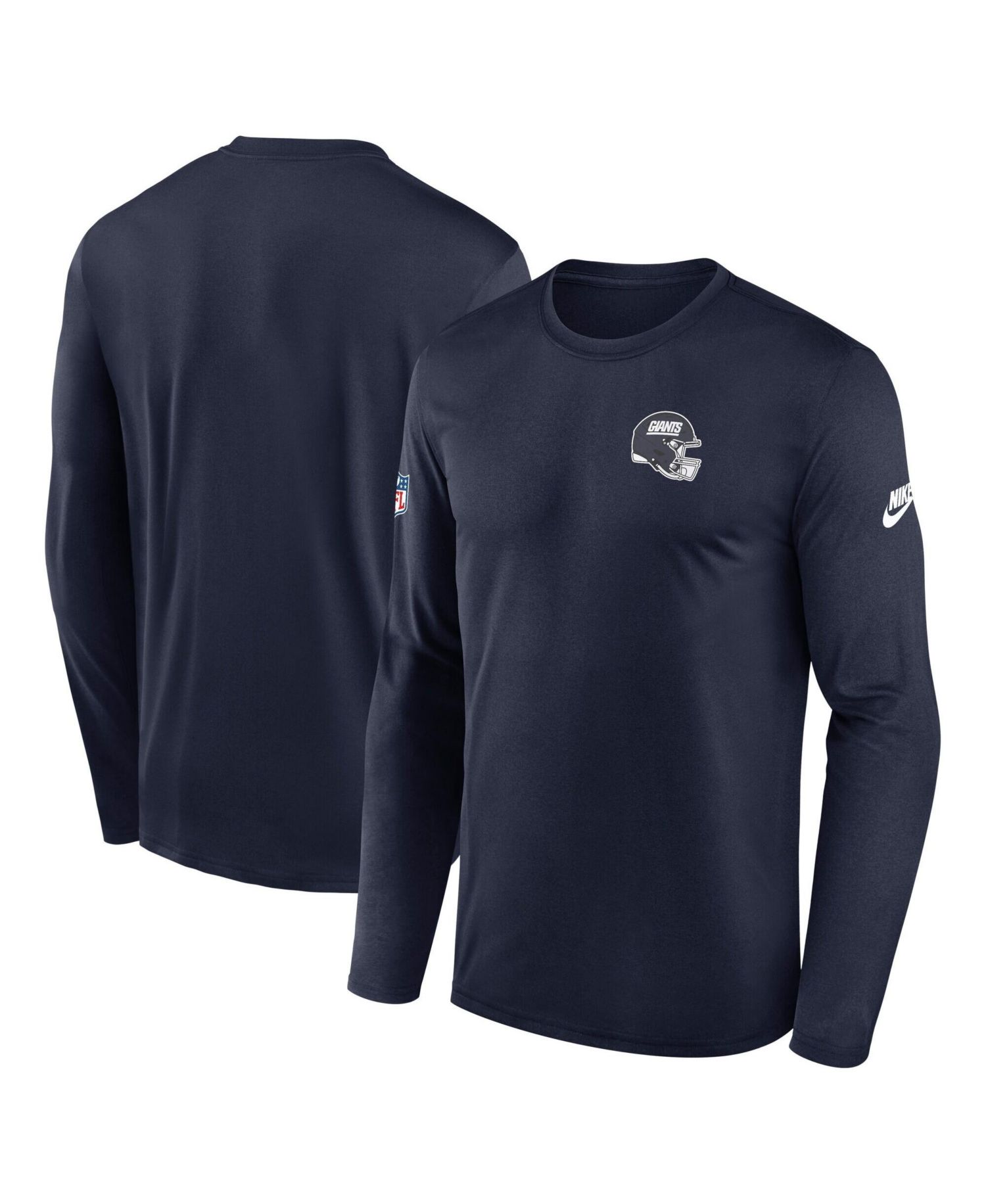 Men's Navy New York Giants Legend Small Logo Dri-FIT Long Sleeve T-Shirt