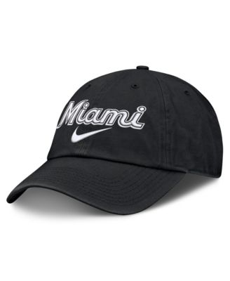 Men's Black Miami Marlins Primetime Club Adjustable Hat