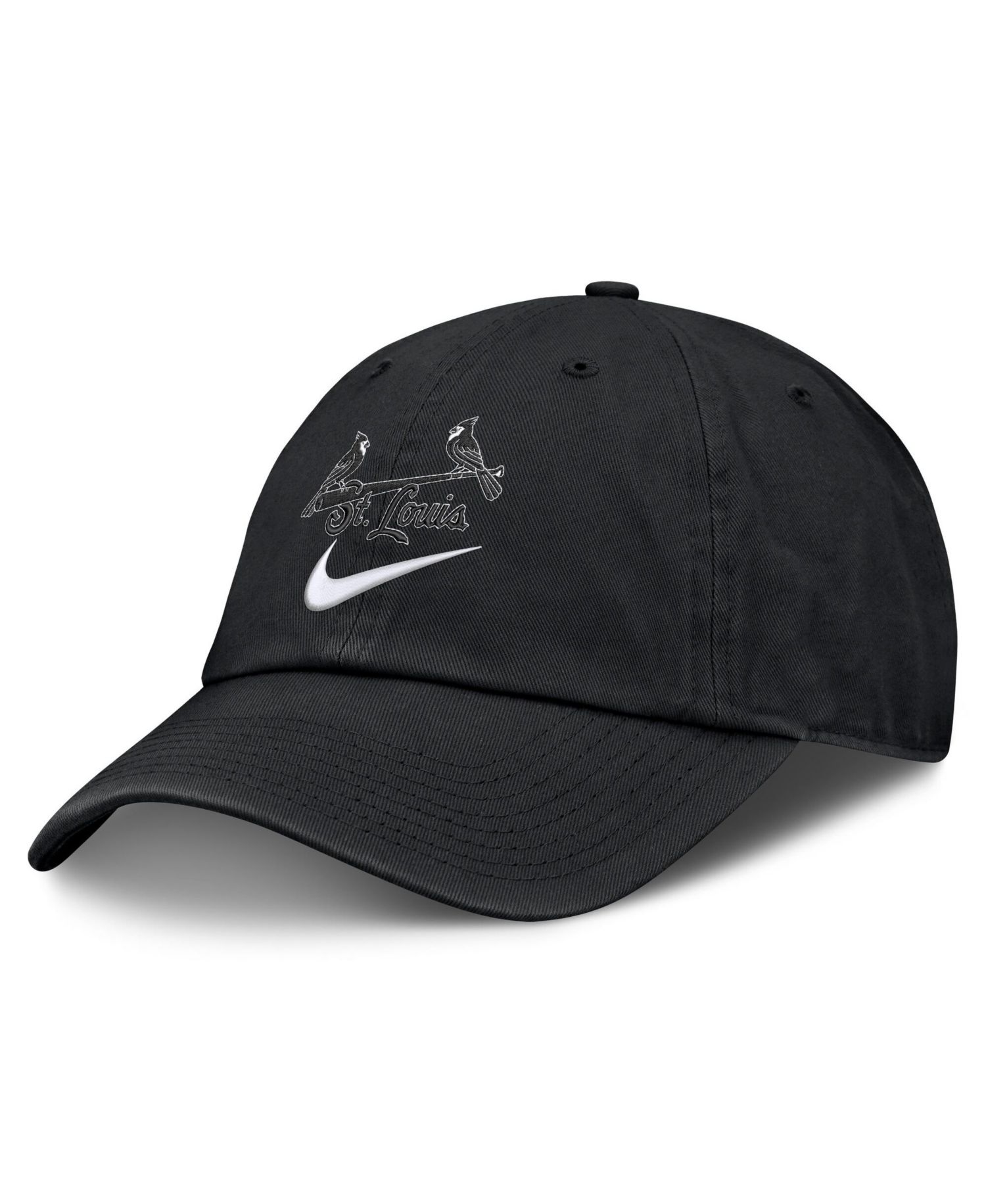 Men's Black St. Louis Cardinals Primetime Club Adjustable Hat