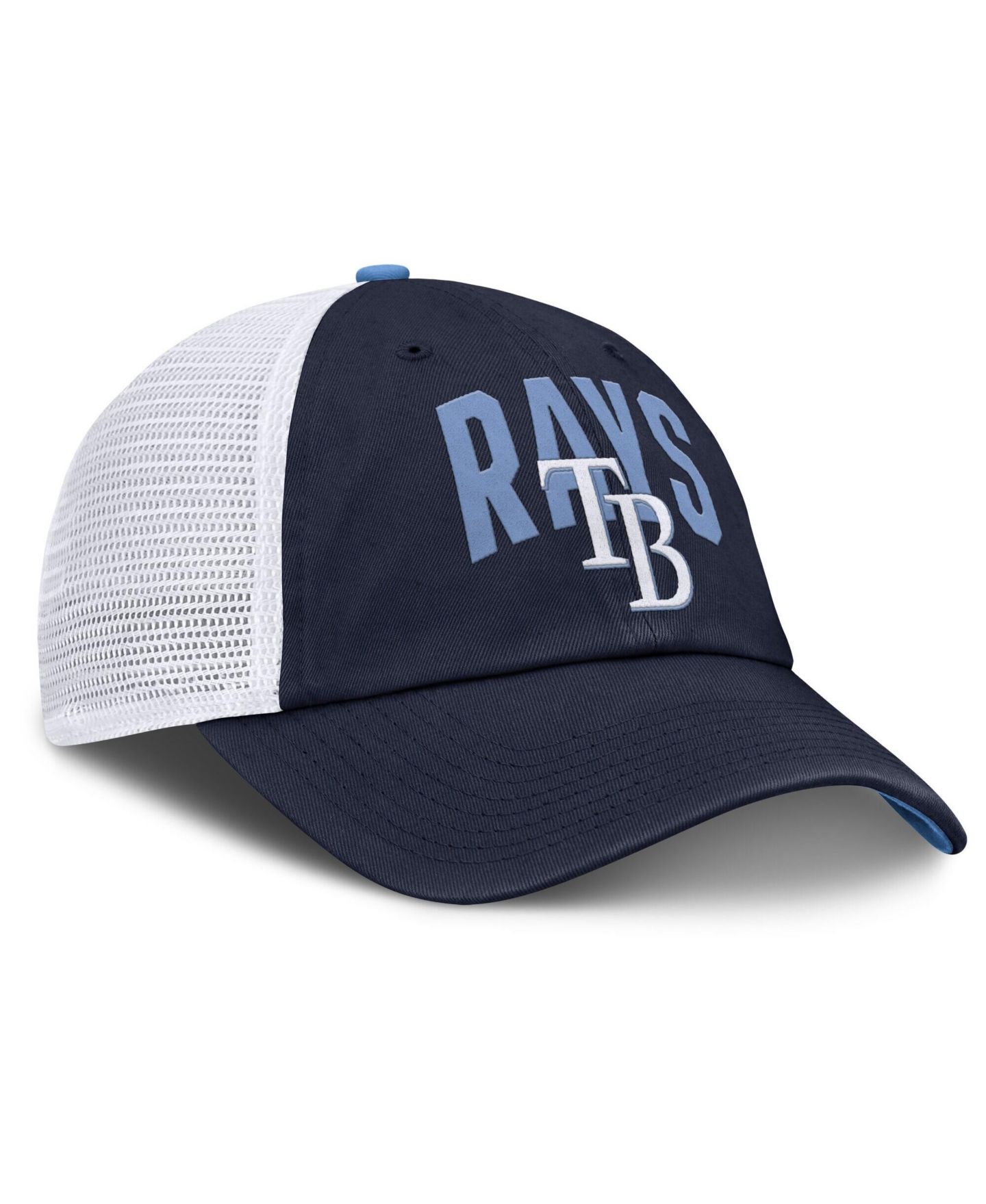 Мужская кепка Nike Navy Tampa Bay Rays Primetime Club Adjustable Trucker Hat — фото 3