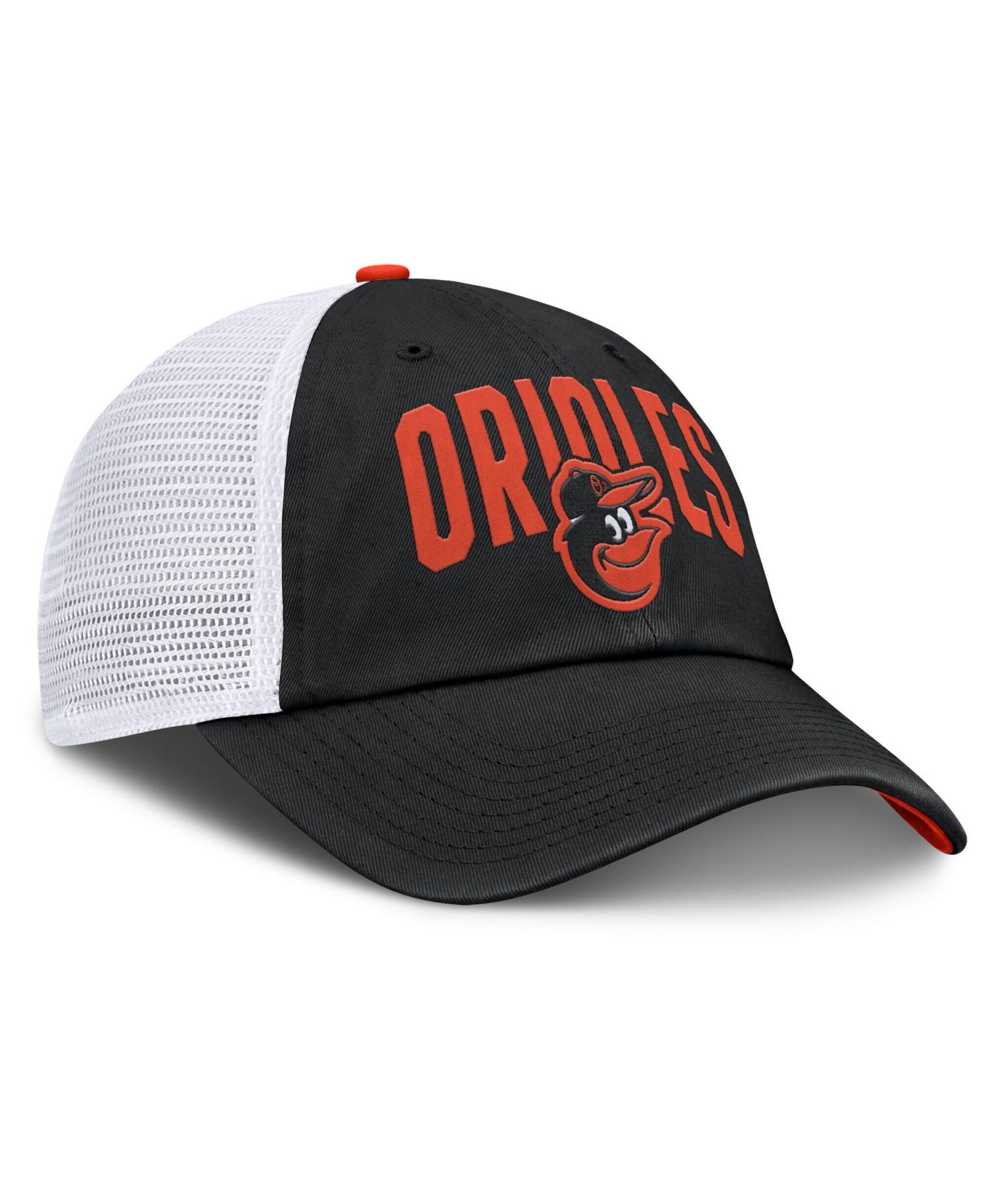 Men's Black Baltimore Orioles Primetime Club Adjustable Trucker Hat