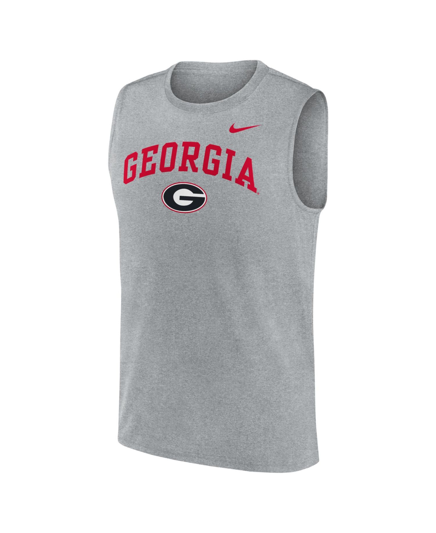 Men's Heather Gray Georgia Bulldogs Primetime Legend Arch Dri-FIT Muscle Tank Top