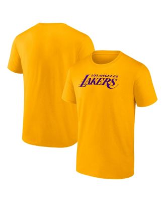 Men's Gold Los Angeles Lakers Wordmark T-Shirt