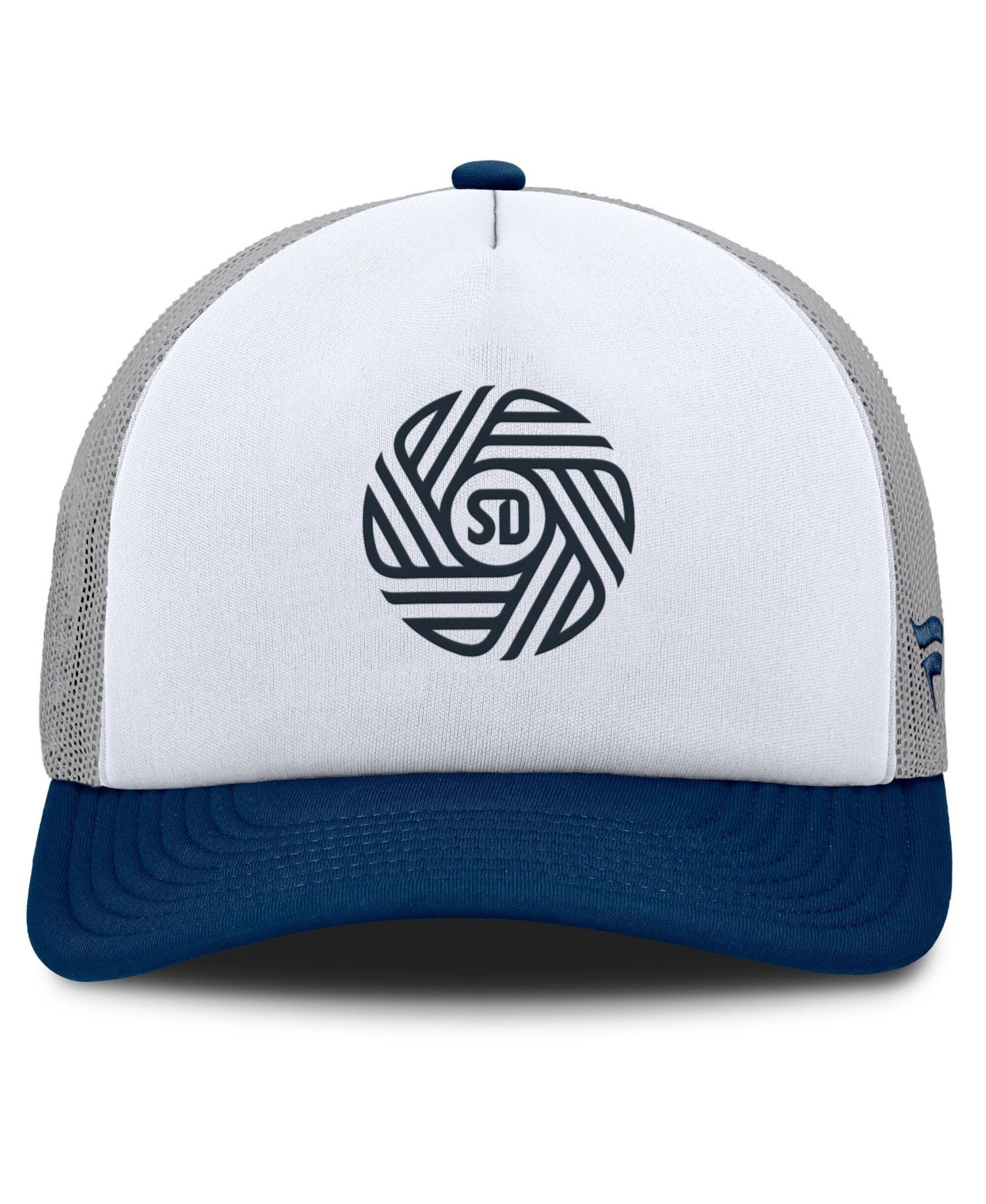 Men's White San Diego FC On Deck A-Frame Trucker Adjustable Hat