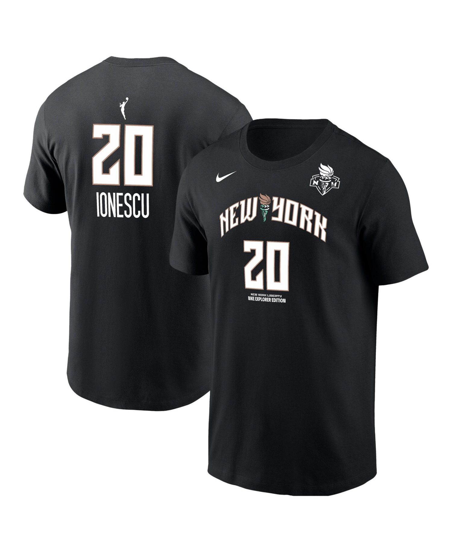 Men's Sabrina Ionescu Black New York Liberty Name & Number T-Shirt