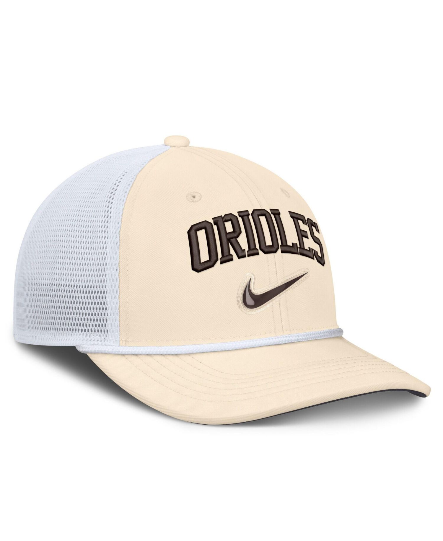 Men's Natural/White Baltimore Orioles Rise Dri-FIT Trucker Adjustable Hat