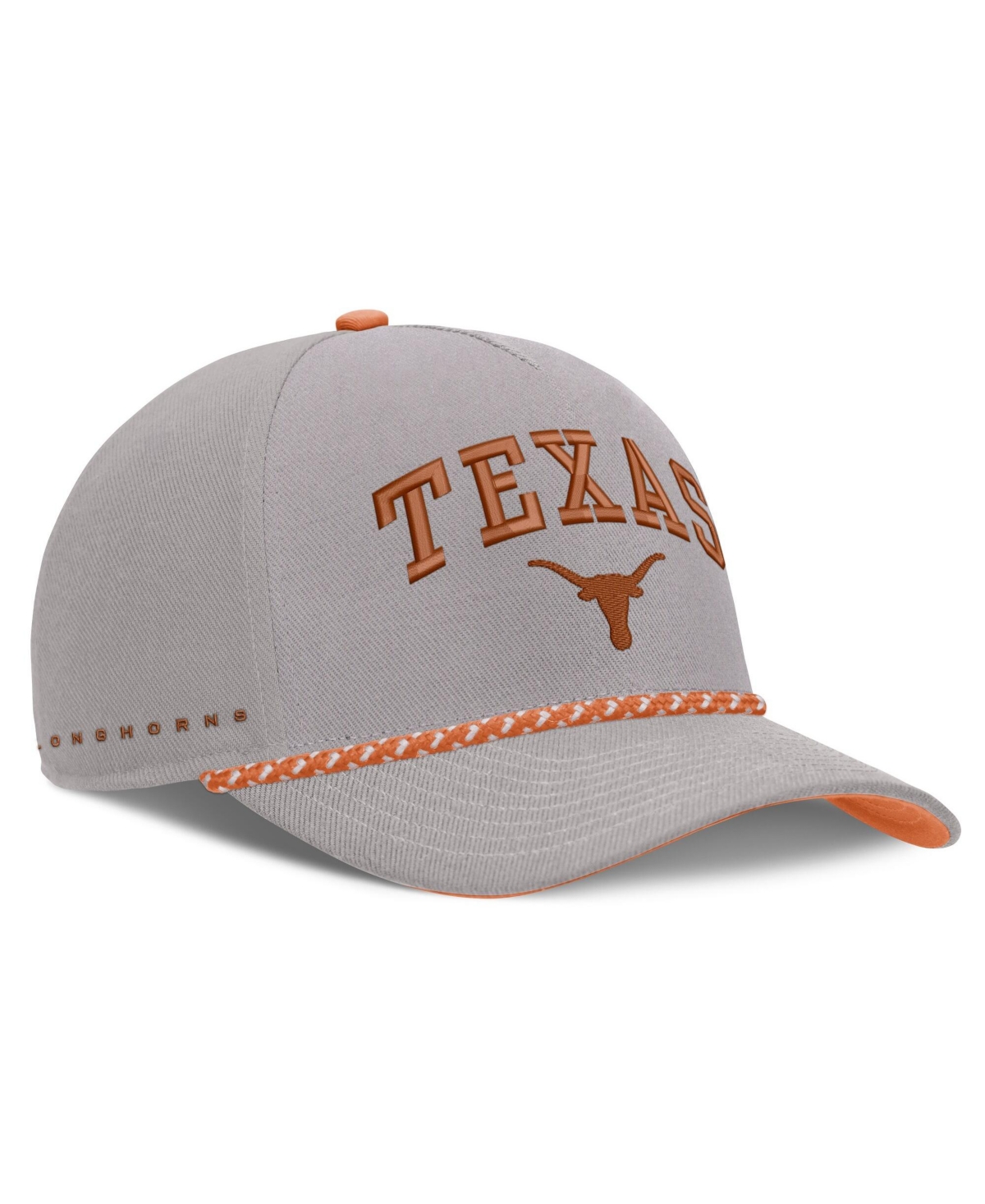 Nike Men's and Women's Gray Texas Longhorns Primetime Rise Rope Adjustable Hat