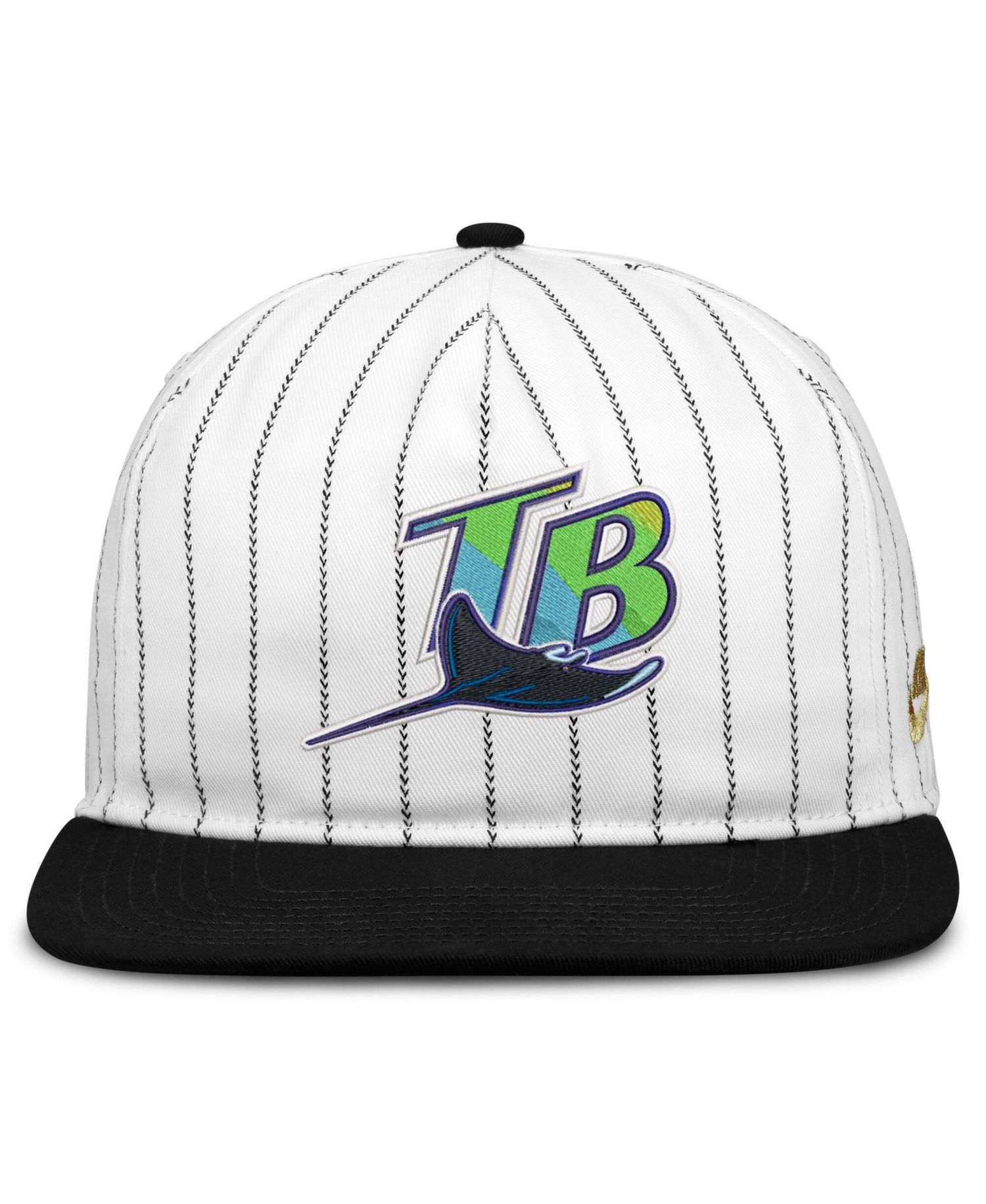 Men's White/Black Tampa Bay Rays Cooperstown Collection Pro Adjustable Hat