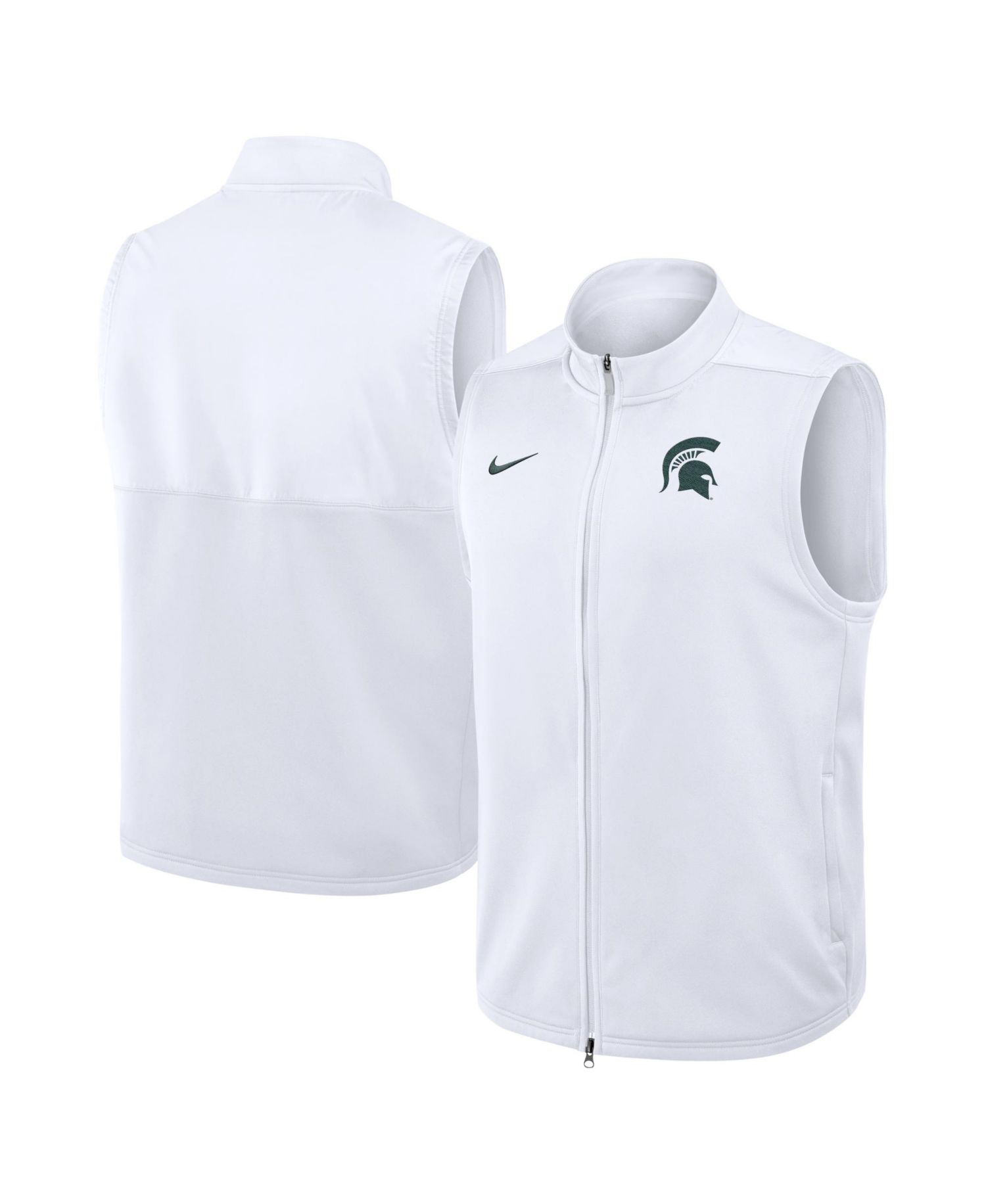 Men's White Michigan State Spartans Primetime Victory Therma-FIT Full-Zip Vest