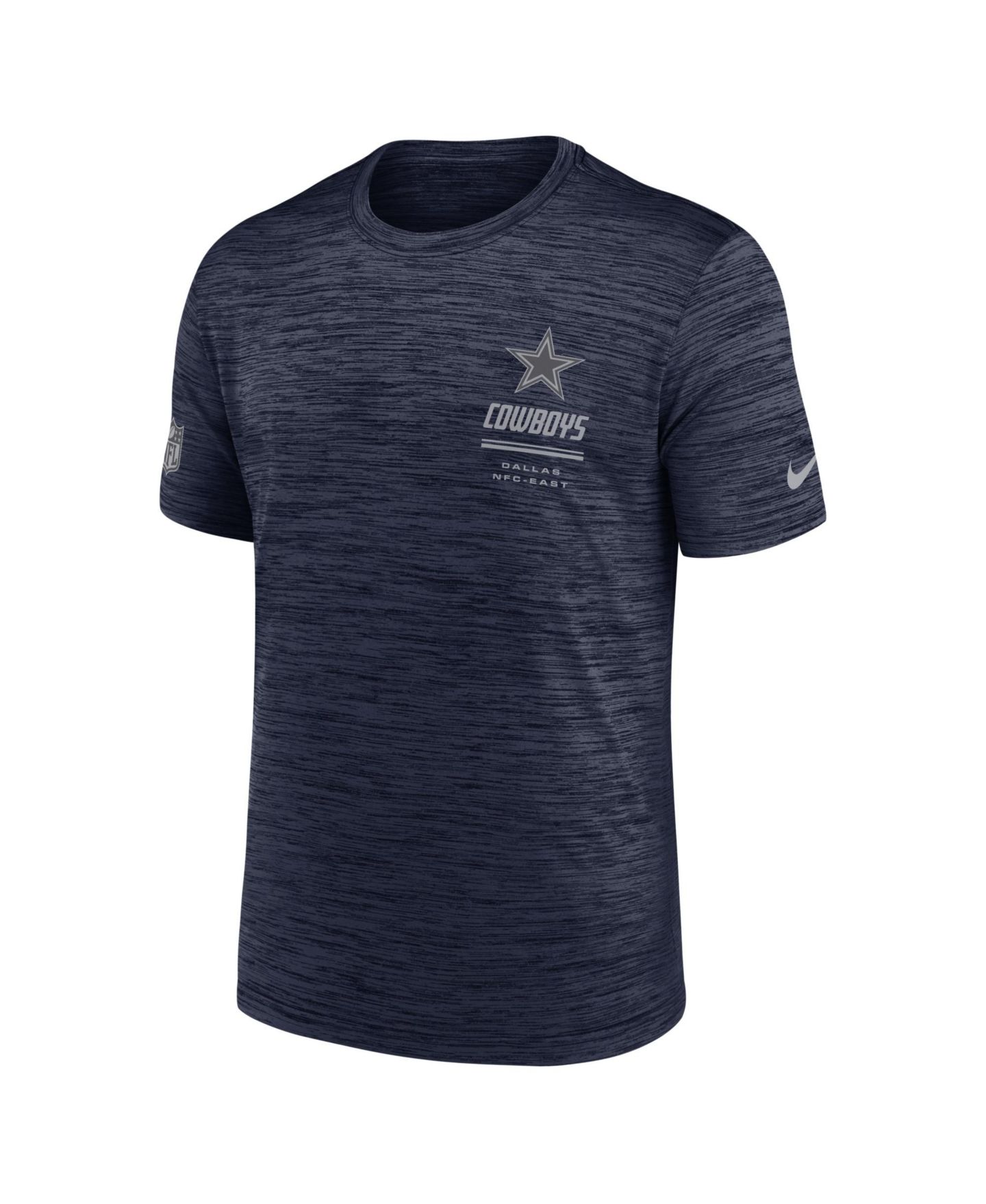 Мужская футболка Nike Navy Dallas Cowboys Big & Tall Sideline Velocity Dri-FIT — фото 2