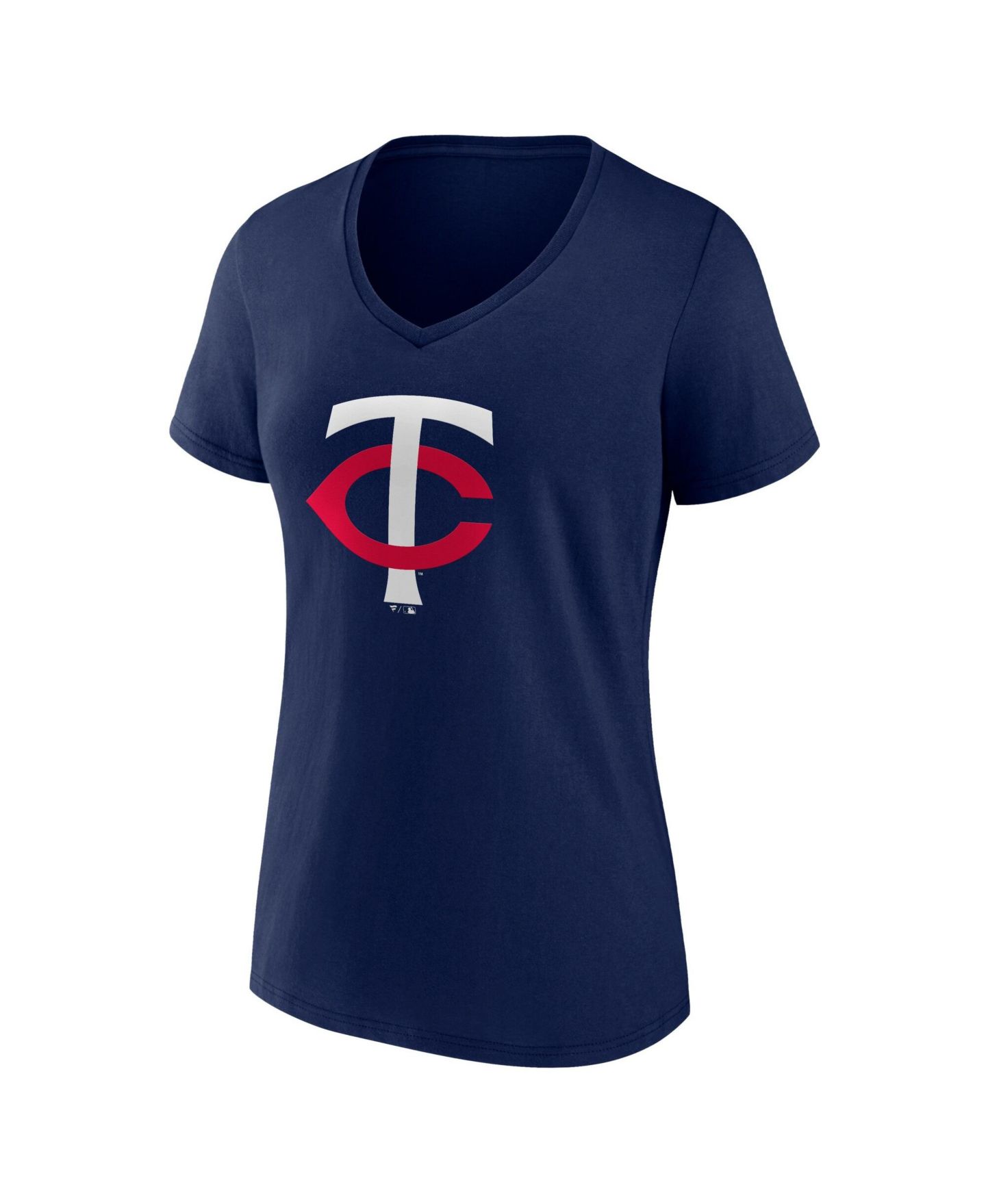 Женская футболка Logo Athletic Navy Minnesota Twins V-Neck — фото 2