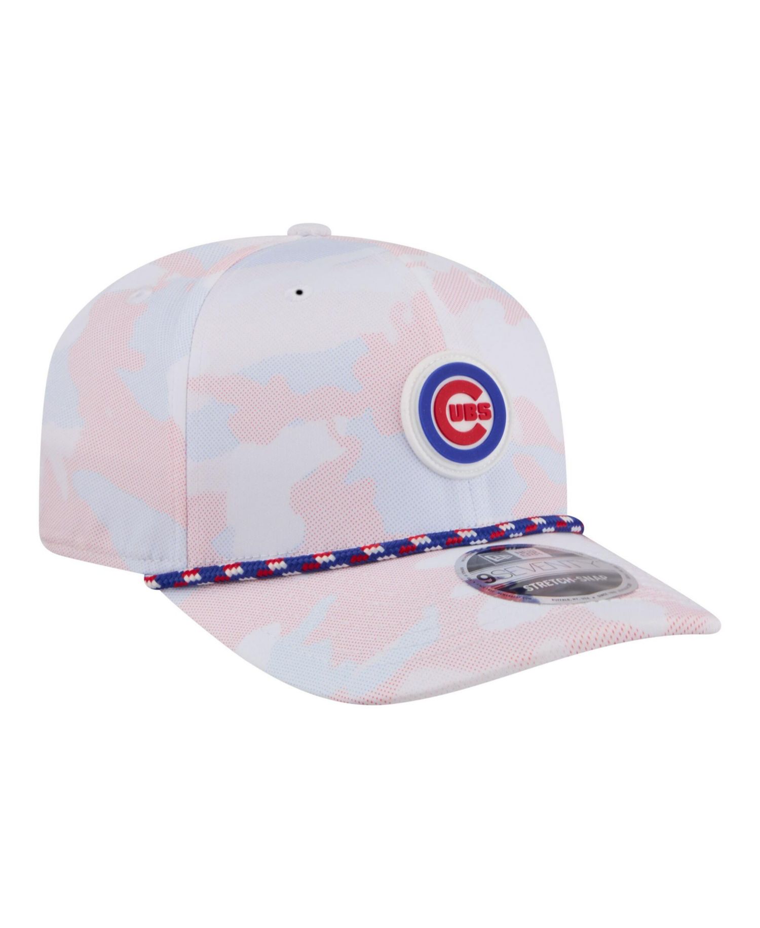Men's White Chicago Cubs Camo Rope 9SEVENTY Adjustable Hat