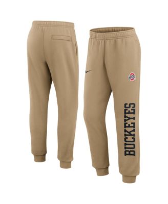 Men's Beige Ohio State Buckeyes Primetime Club Fleece Joggers