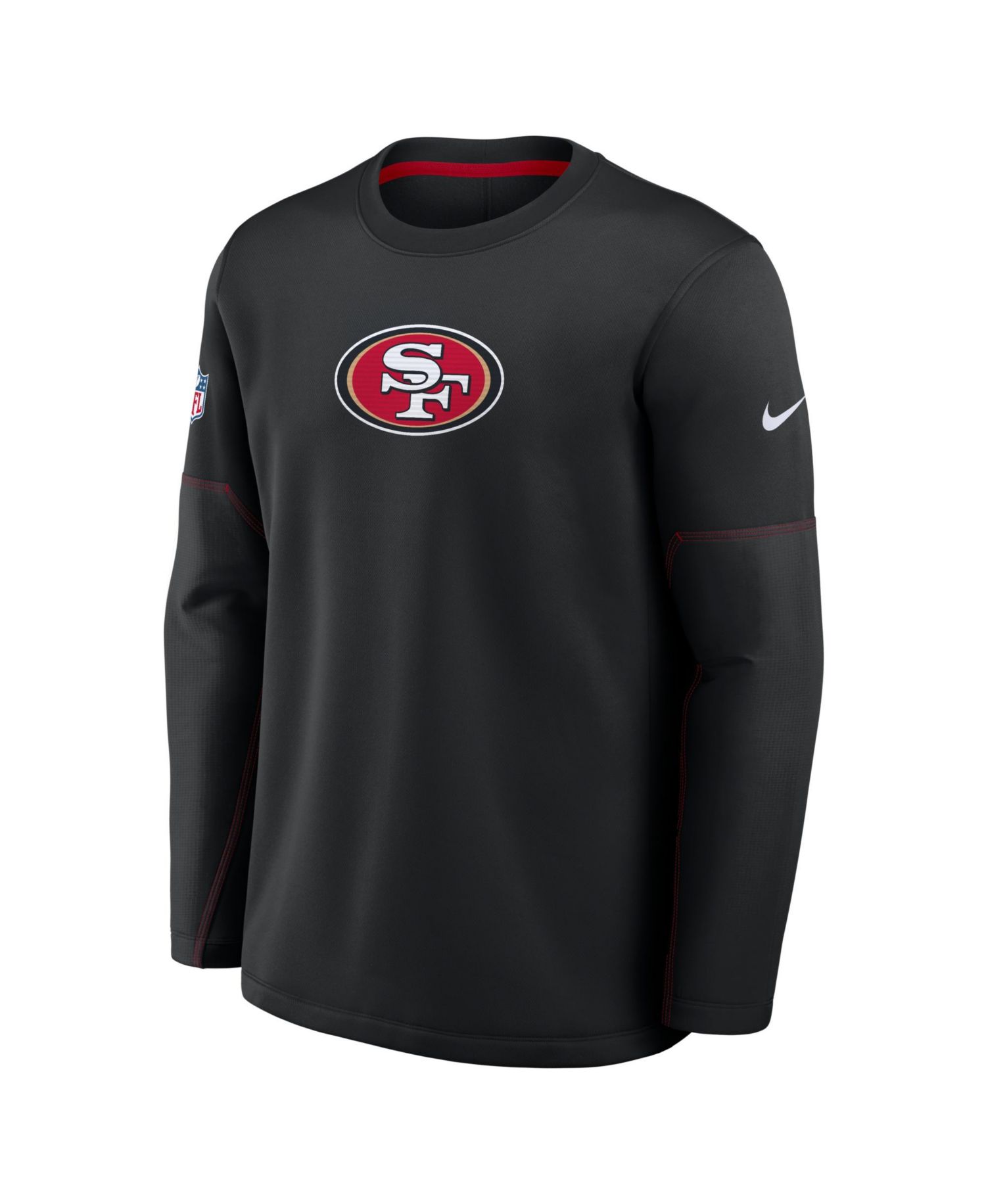 Men's Black San Francisco 49ers Sideline Coaches Team Present Midweight Therma-FIT Sweatshirt