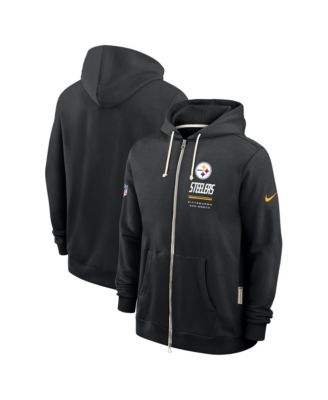 Men's Black Pittsburgh Steelers Sideline Standard Issue Quarterback Scramble Dri-FIT Full-Zip Hoodie