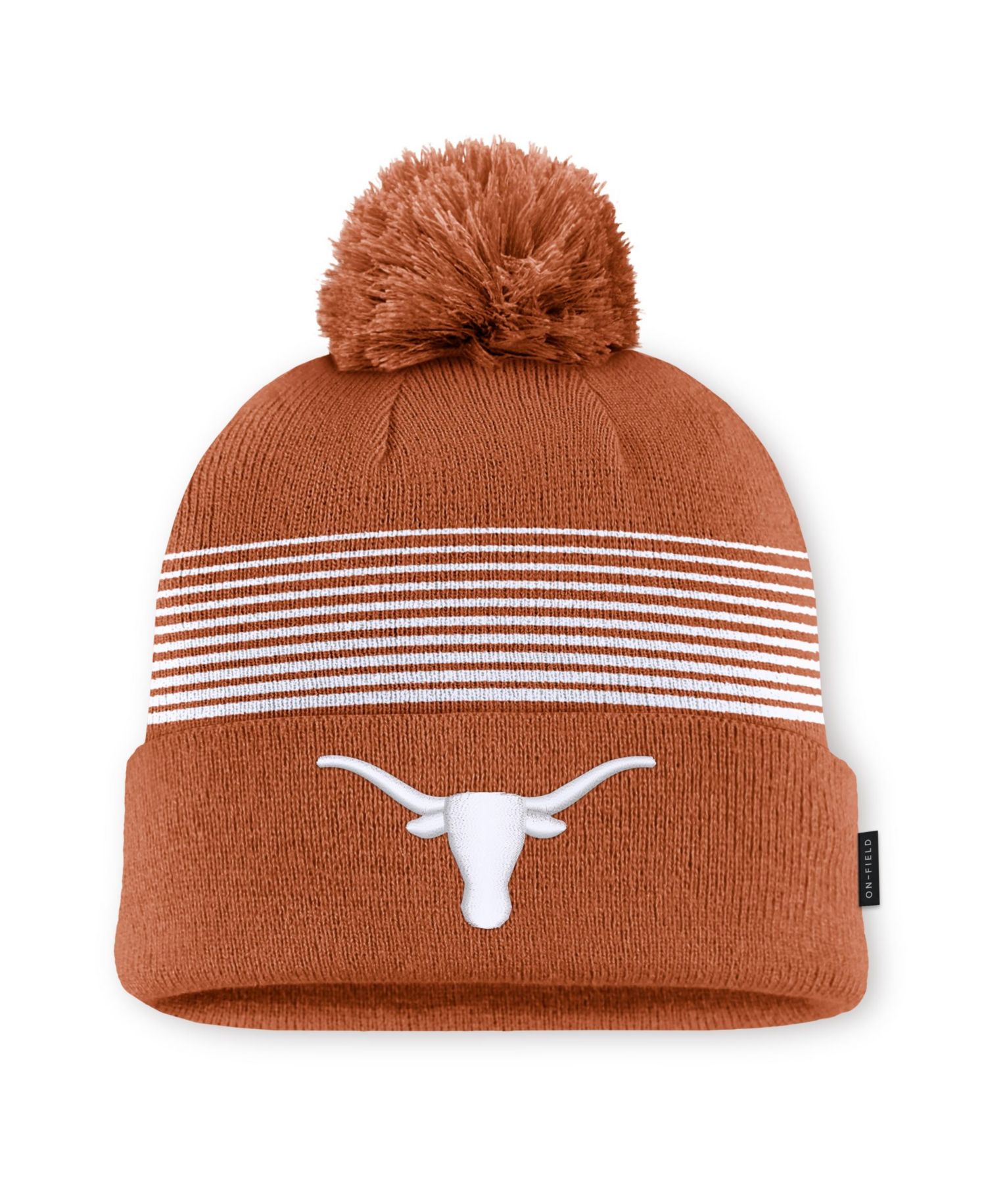 Men's and Women's Texas Orange Texas Longhorns 2026 On-Field Cuffed Knit Pom Hat