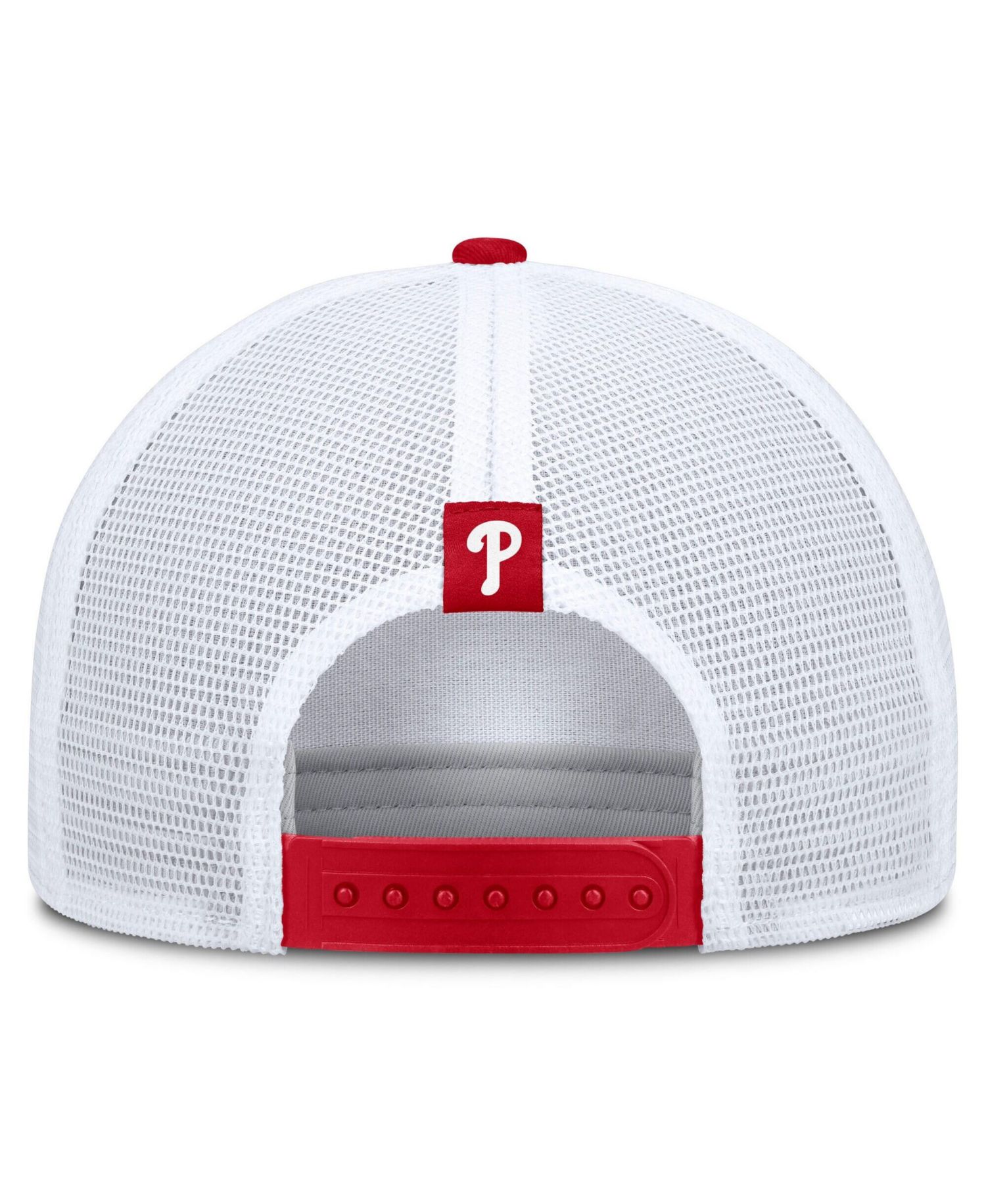 Men's Khaki/Red Philadelphia Phillies Rise A-Frame Trucker Adjustable Hat
