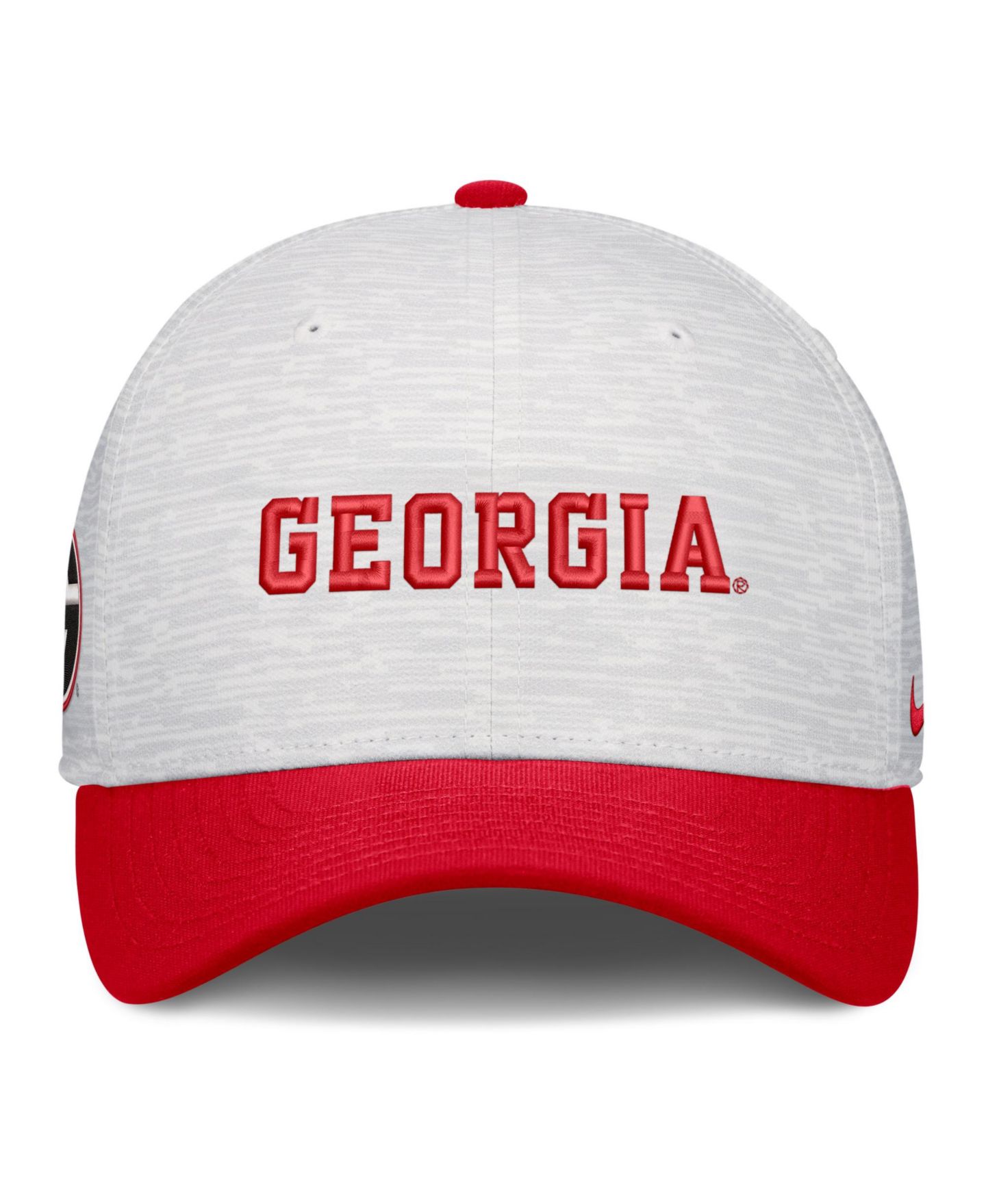Кепка Nike White/Red Georgia Bulldogs Primetime Rise Adjustable Hat — фото 2