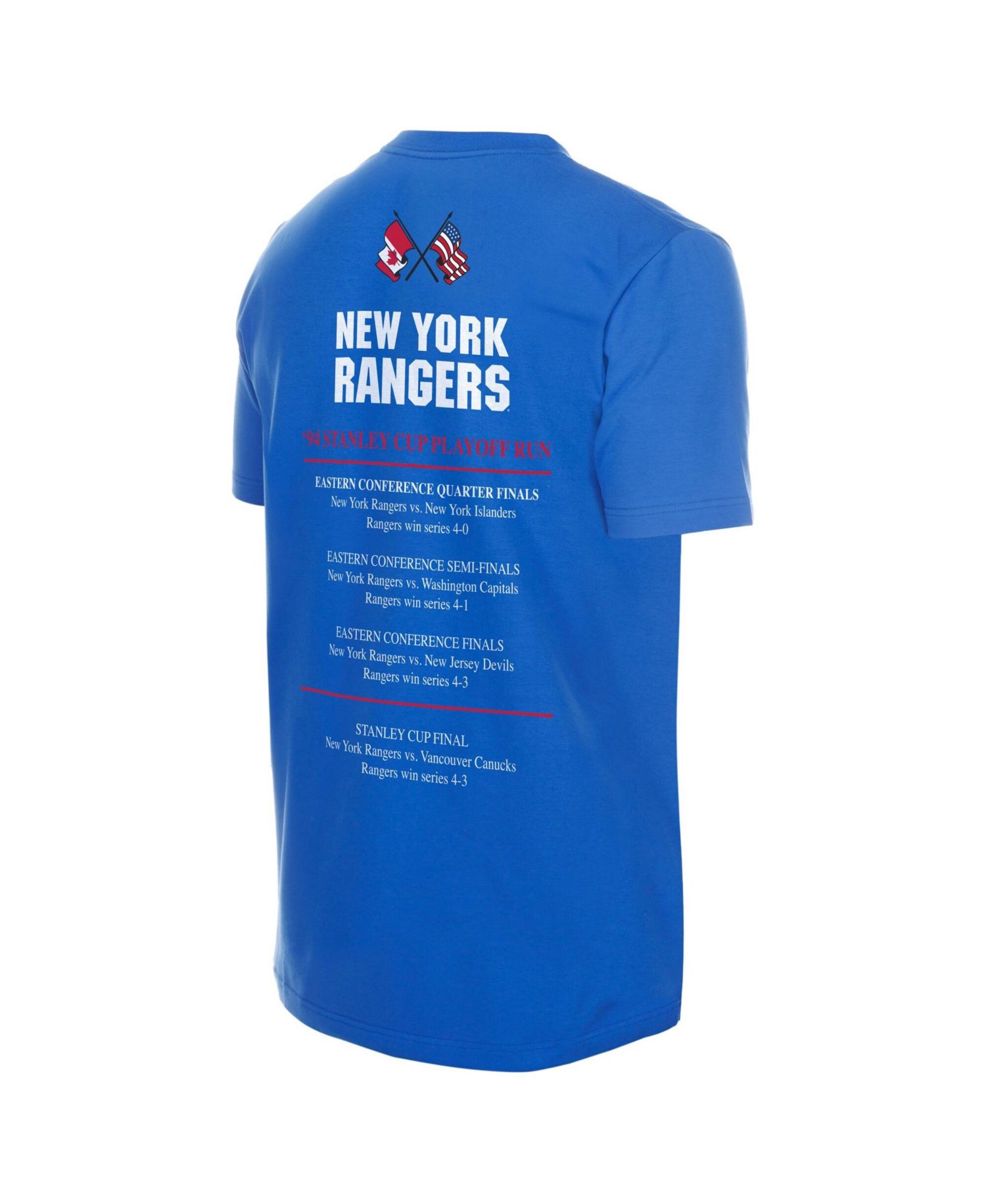 Men's Blue New York Rangers Stanley Cup Trophy Graphic T-Shirt