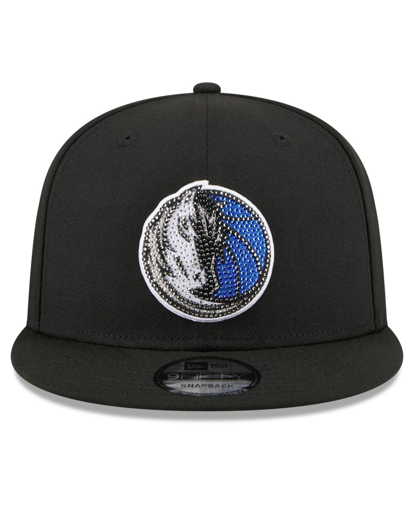 Мужская кепка New Era Black Dallas Mavericks 2026 NBA Draft Crystal 9FIFTY Snapback Hat — фото 2