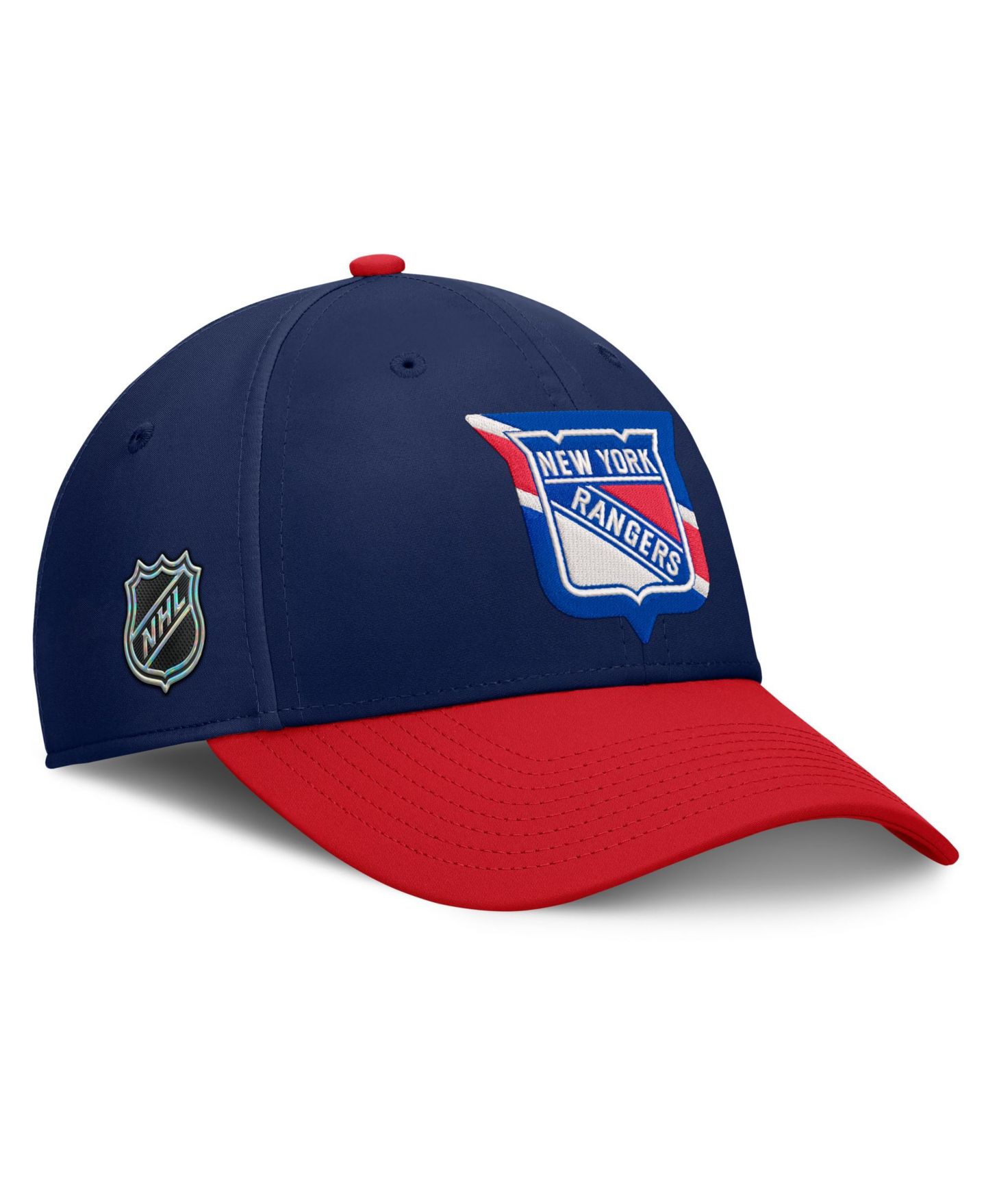 Мужской головной убор Fanatics Navy/Red New York Rangers Flex Fit Hat — фото 3