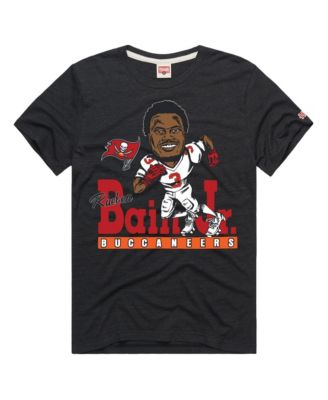 Men's and Women's Rueben Bain Jr. Charcoal Tampa Bay Buccaneers Caricature Player Graphic Tri-Blend T-Shirt