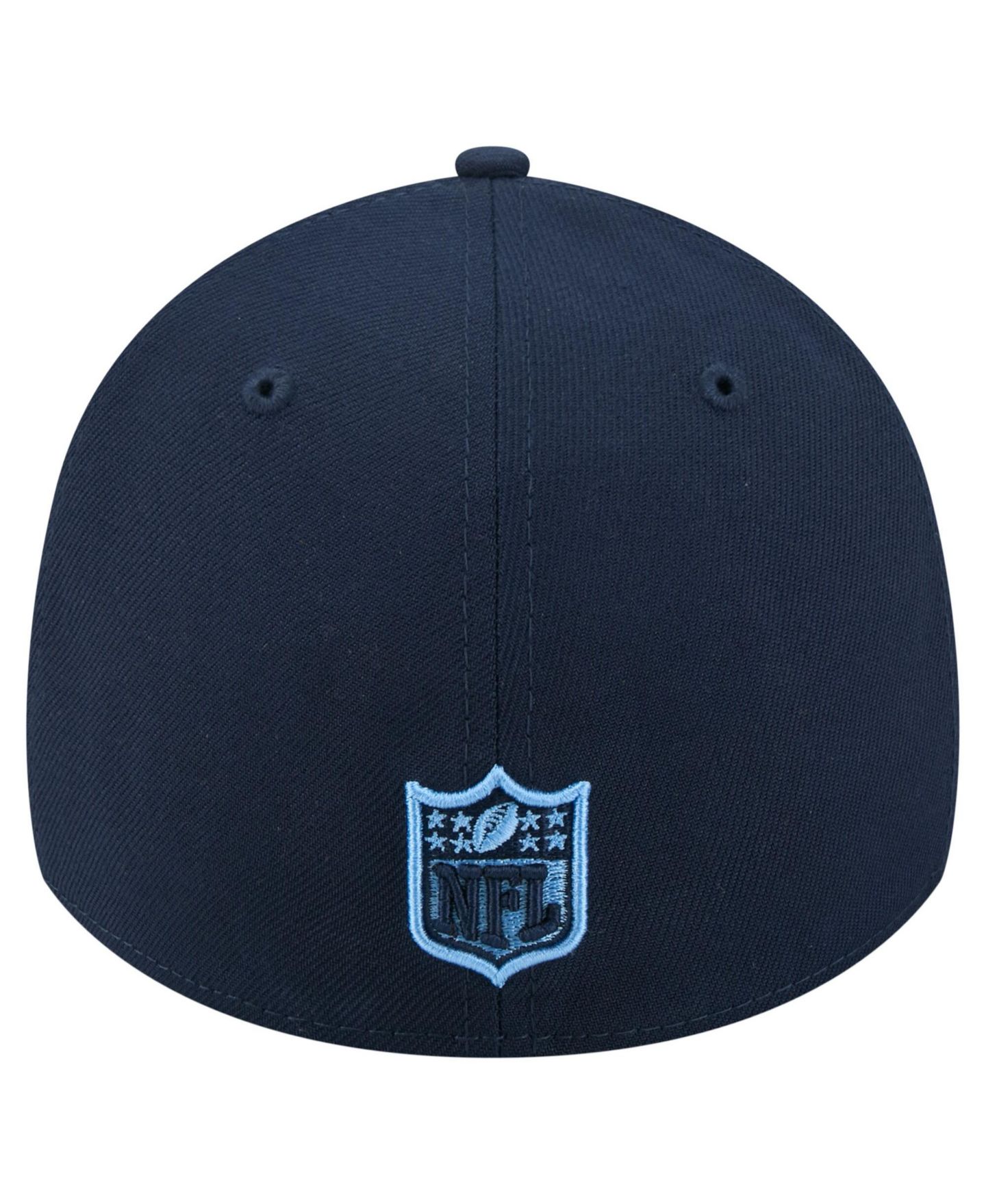 Мужская кепка New Era Navy Tennessee Titans Core Team 39THIRTY Flex Hat — фото 4