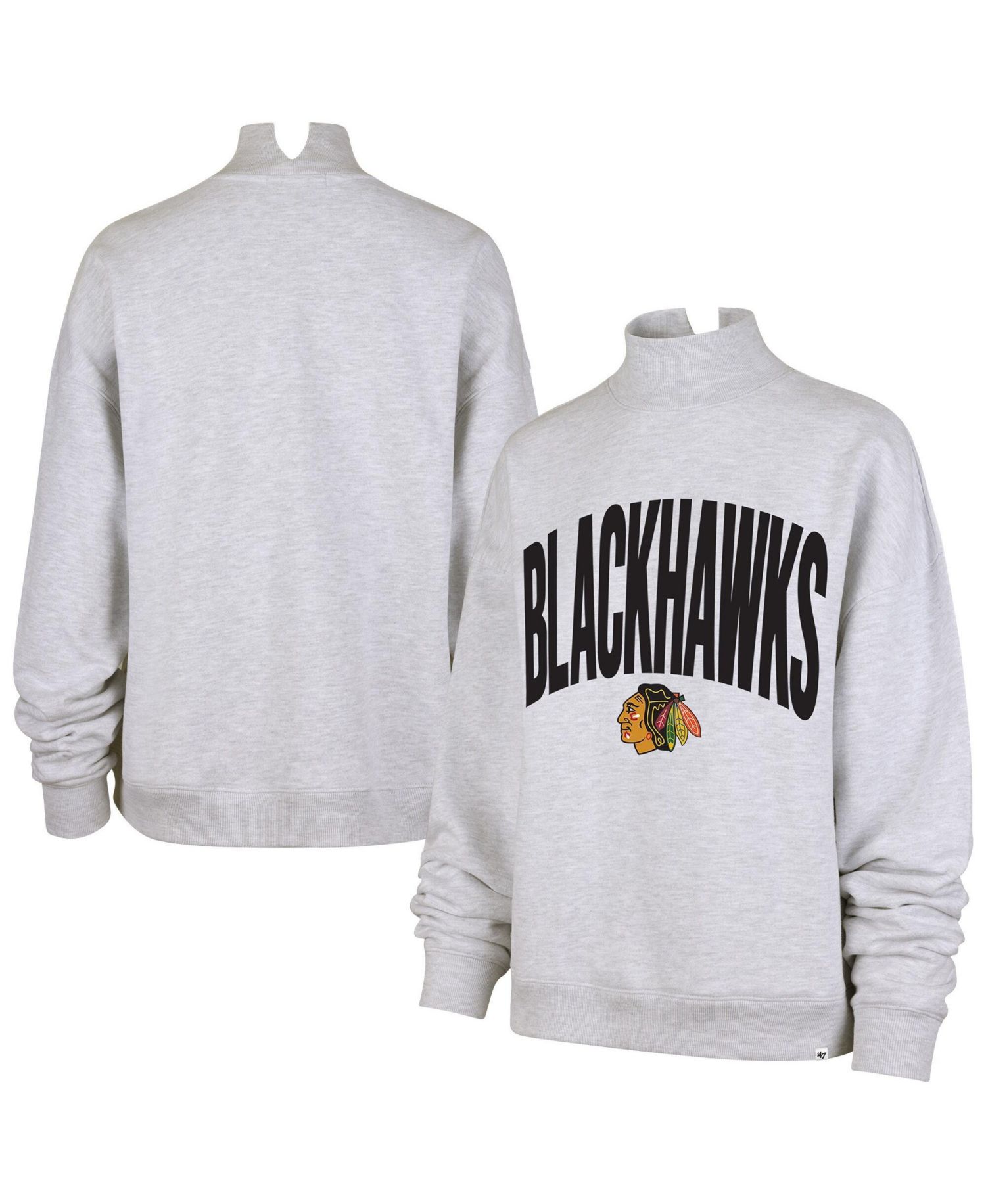 Women's Heather Gray Chicago Blackhawks Subtle Muse Sweatshirt