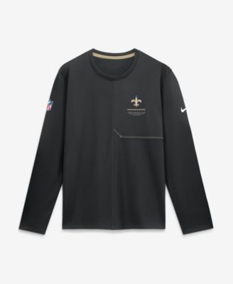 Men's Black New Orleans Saints Sideline Coaches UV Dri-FIT Long Sleeve T-Shirt