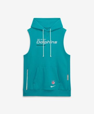 Men's Aqua Miami Dolphins Sideline Standard Issue Dri-FIT Sleeveless Hoodie