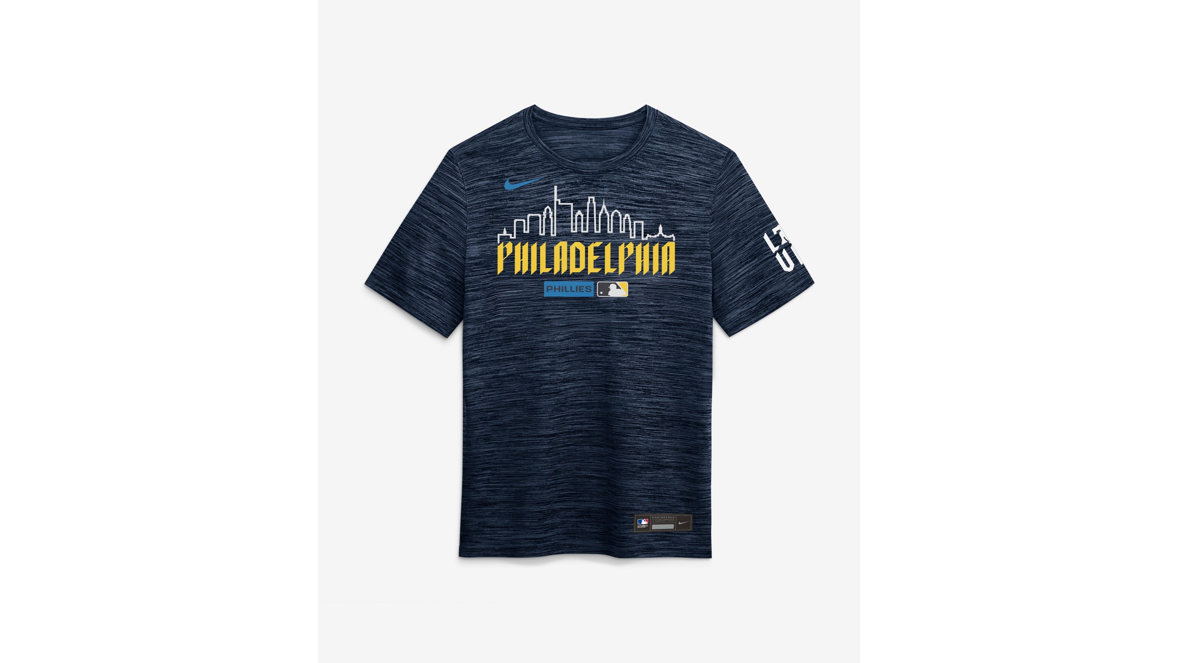 Nike Men's Navy Philadelphia Phillies Authentic Collection City Connect Velocity Dri-fit T-Shirt