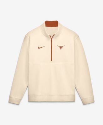 Men's Cream Texas Longhorns Primetime Club Fleece Half-Zip Pullover Sweatshirt