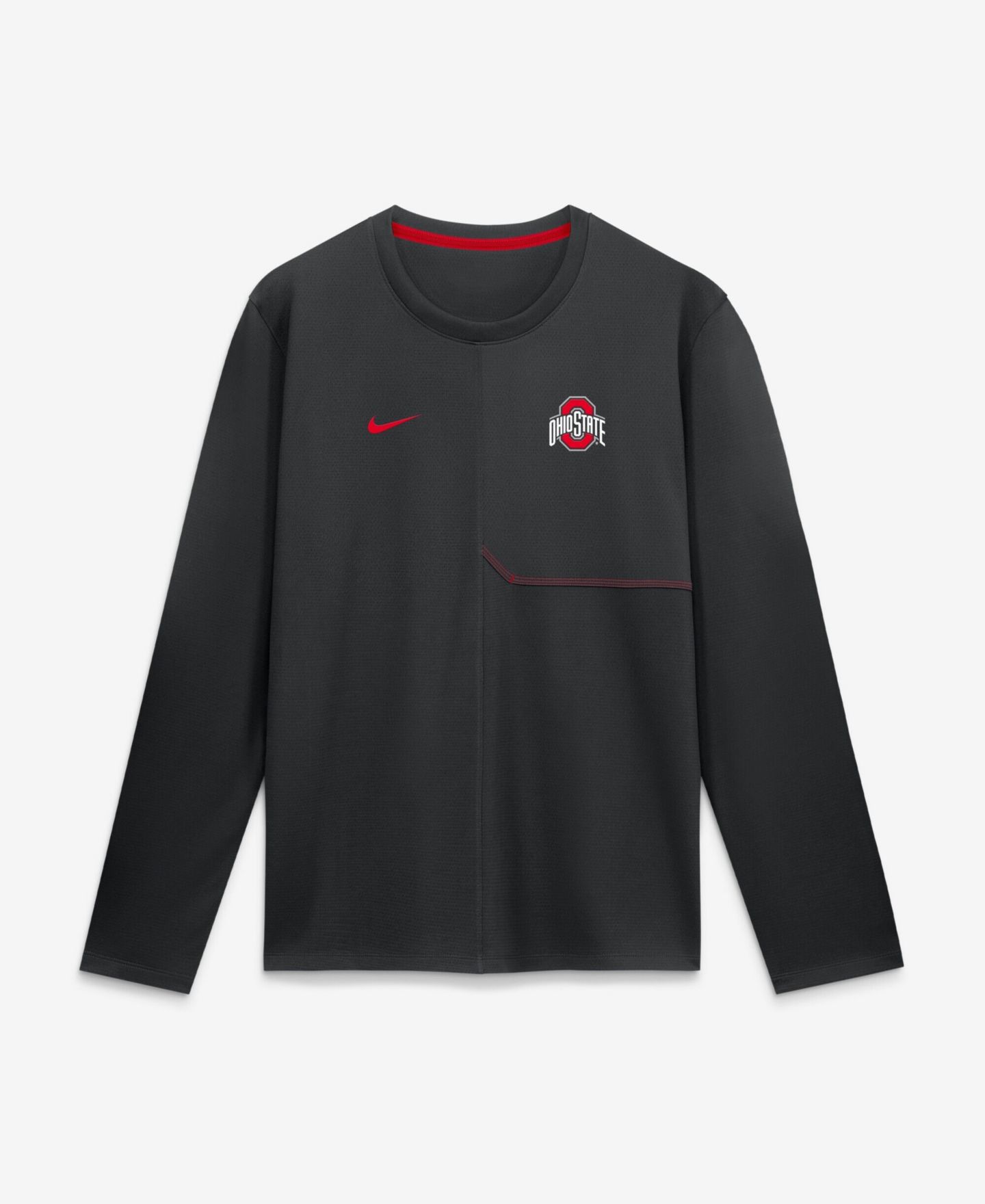 Мужская рубашка Nike Black Ohio State Buckeyes 2026 Sideline Coaches UV Dri-FIT Long Sleeve — фото 1