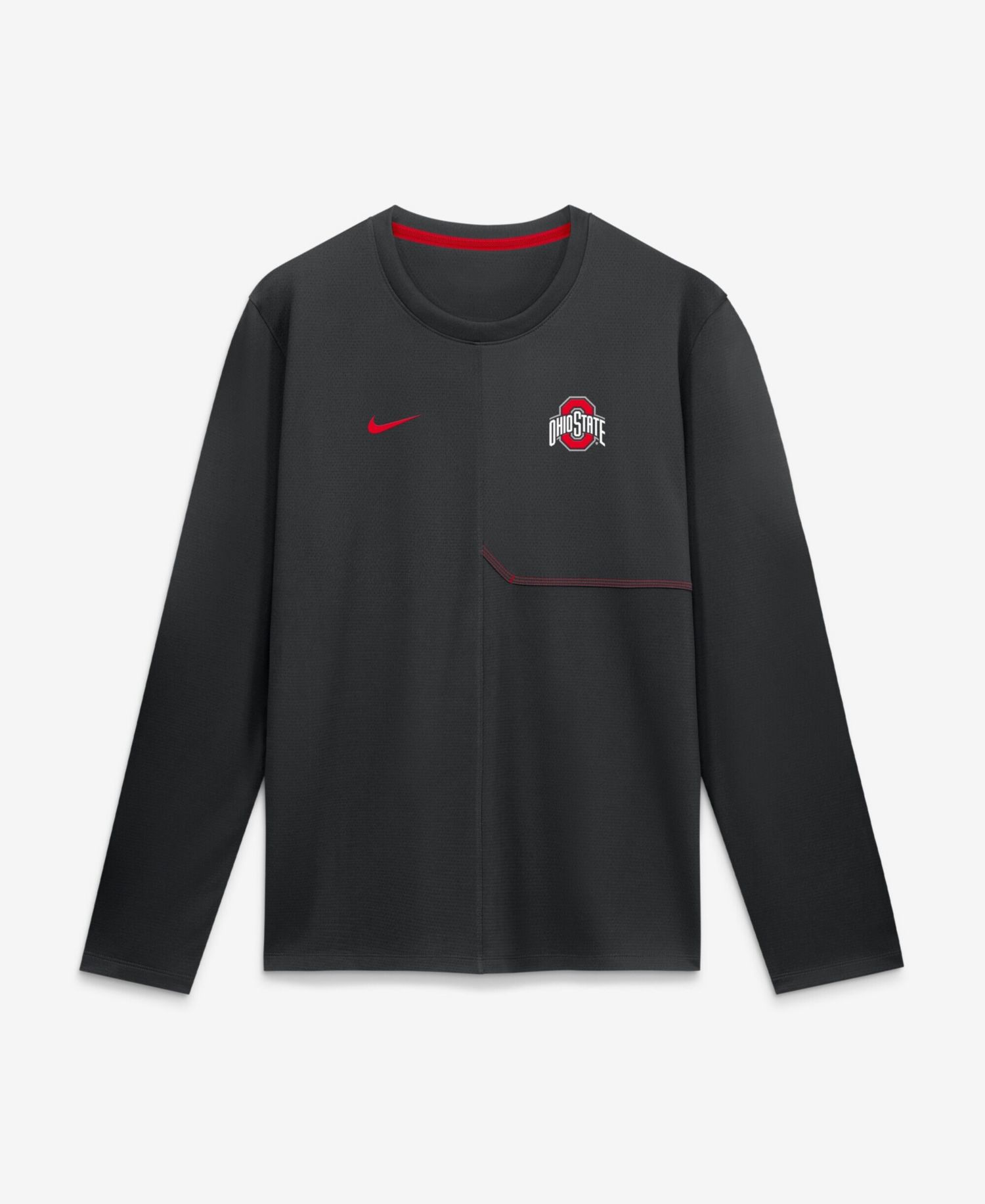 Men's Black Ohio State Buckeyes 2026 Sideline Coaches UV Dri-FIT Long Sleeve Shirt