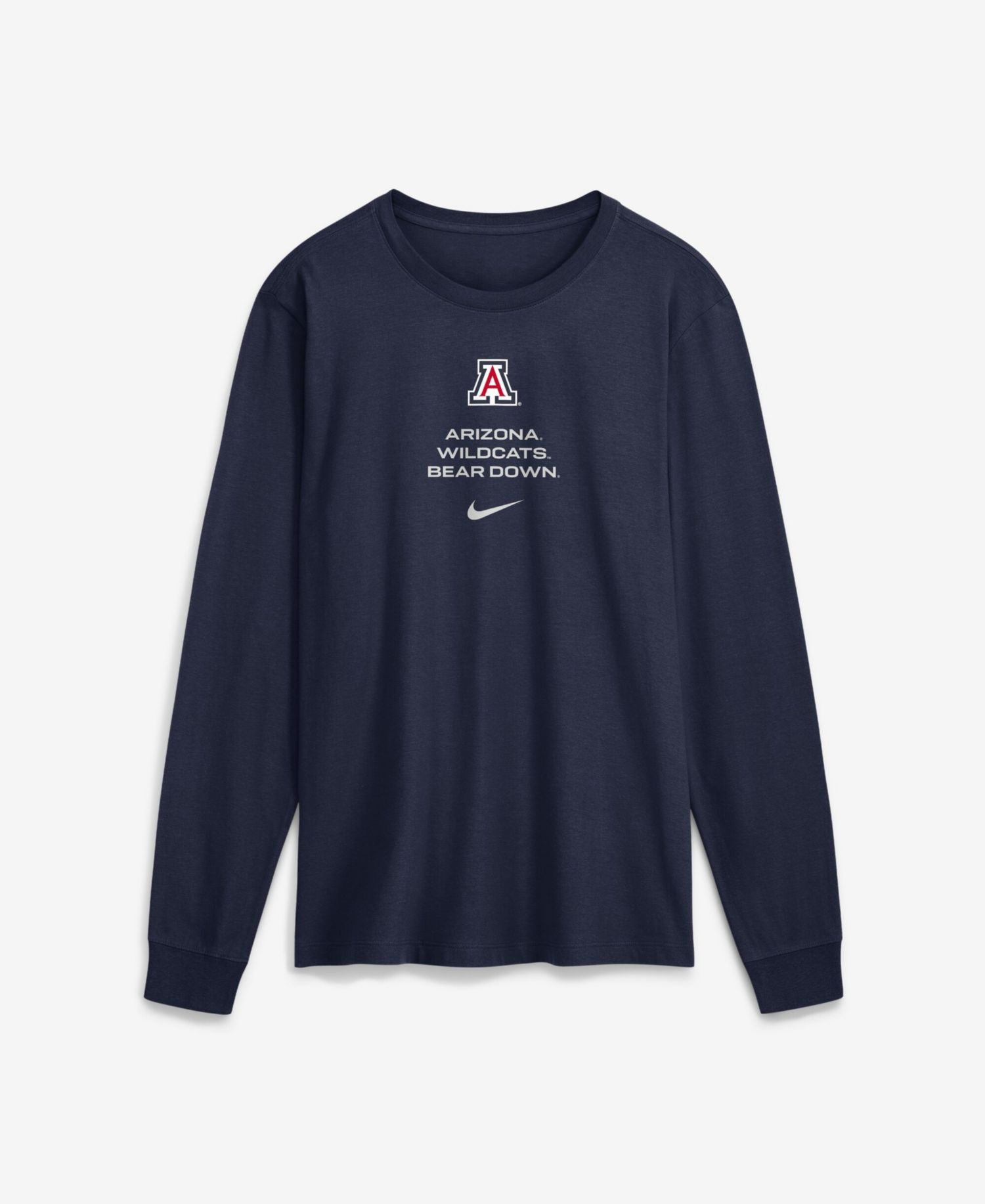 Men's Navy Arizona Wildcats 2026 Sideline Dri-FIT Long Sleeve T-Shirt