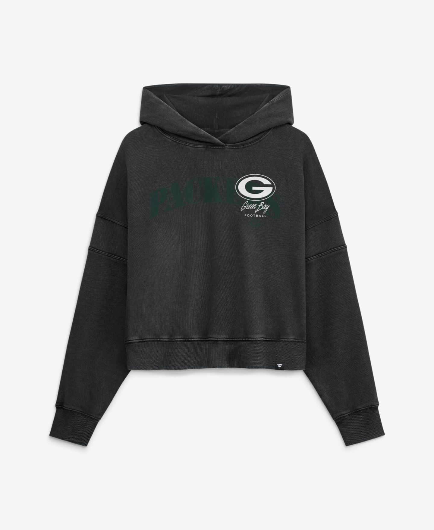 Женское худи Fanatics Green Bay Packers Counter Run Cropped Pullover — фото 1
