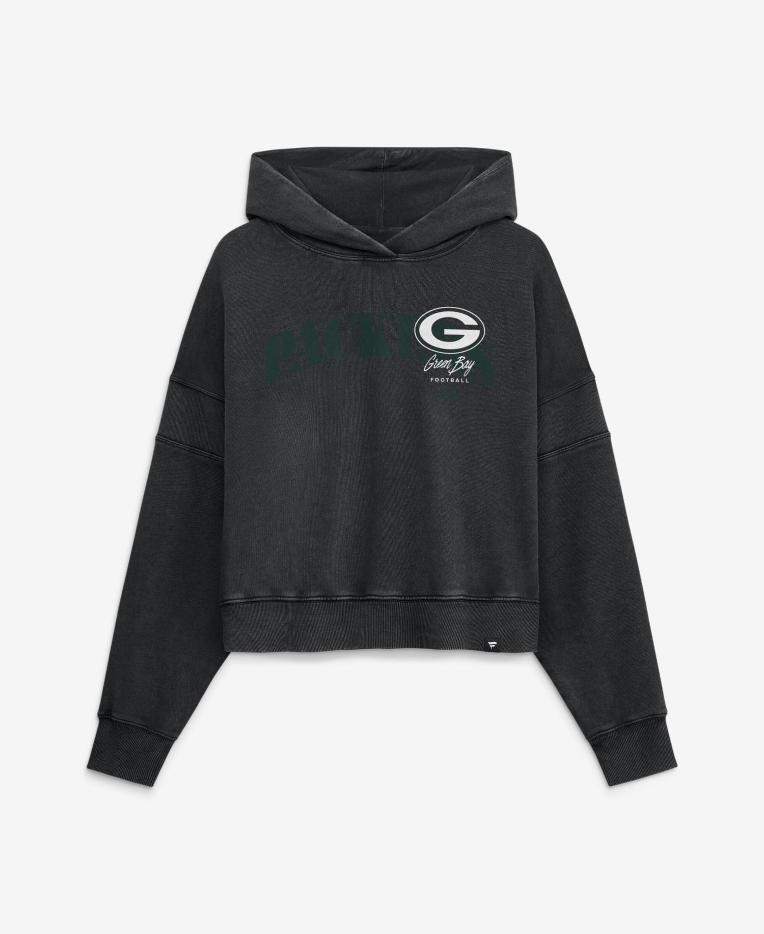 Women's Green Bay Packers Counter Run Cropped Pullover Hoodie