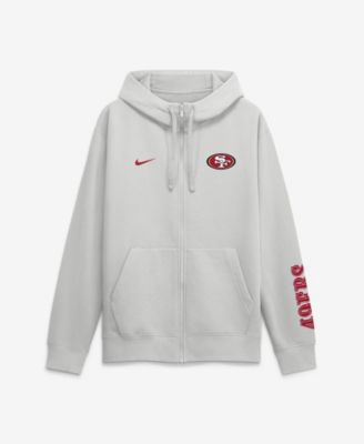 Men's Gray San Francisco 49ers Cool Down Club Full-Zip Hoodie