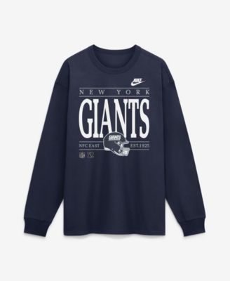 Men's Navy New York Giants Red Zone Long Sleeve Max90 T-Shirt