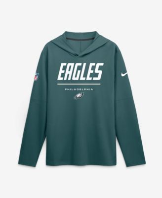 Men's Midnight Green Philadelphia Eagles Sideline Game On Lightweight Long Sleeve Dri-FIT Hoodie