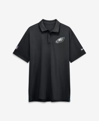 Men's Black Philadelphia Eagles Sideline Powerful Blocking Dri-FIT Tour Polo Shirt