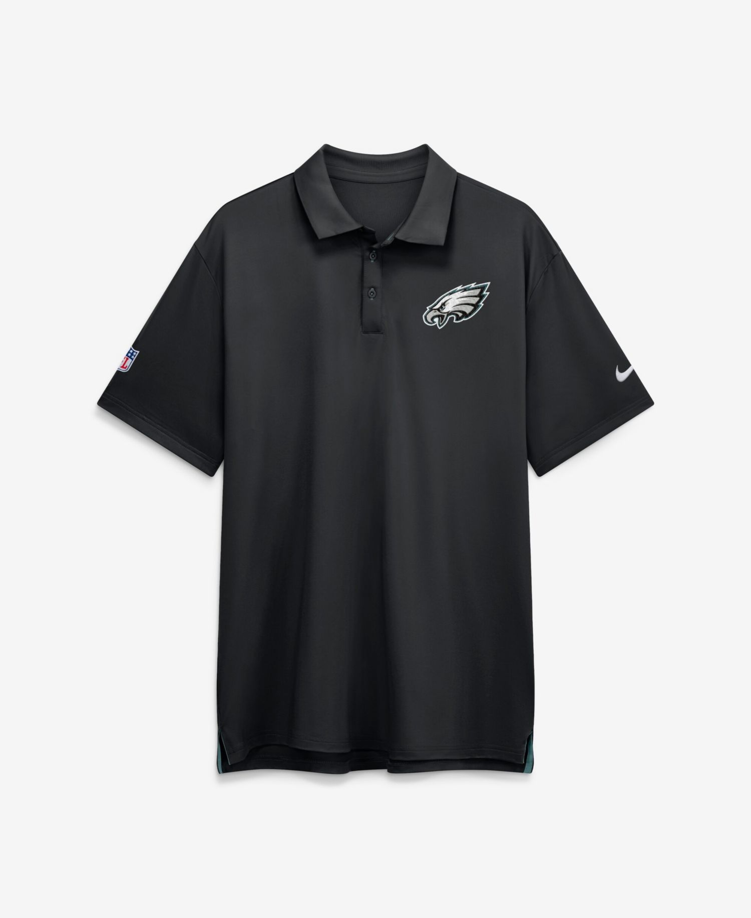 Men's Black Philadelphia Eagles Sideline Powerful Blocking Dri-FIT Tour Polo Shirt