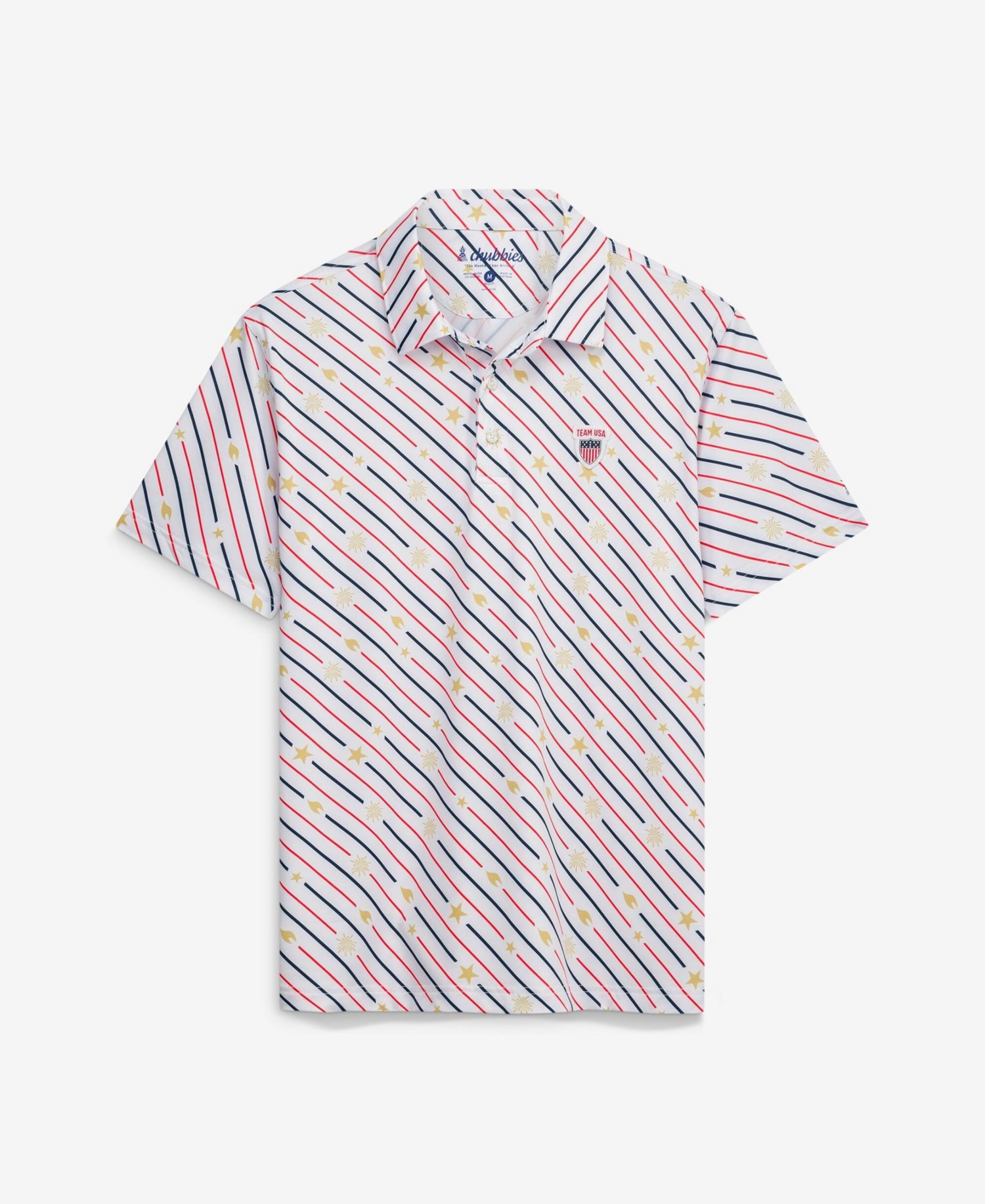 Men's White Team USA The Life, Liberty, Candles Performance Polo Shirt