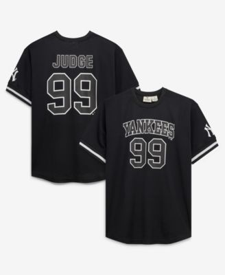 Men's Aaron Judge Black/White New York Yankees Big & Tall Heavyweight Mesh Jersey