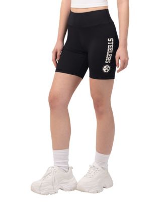 Women's Black Pittsburgh Steelers Biker Shorts
