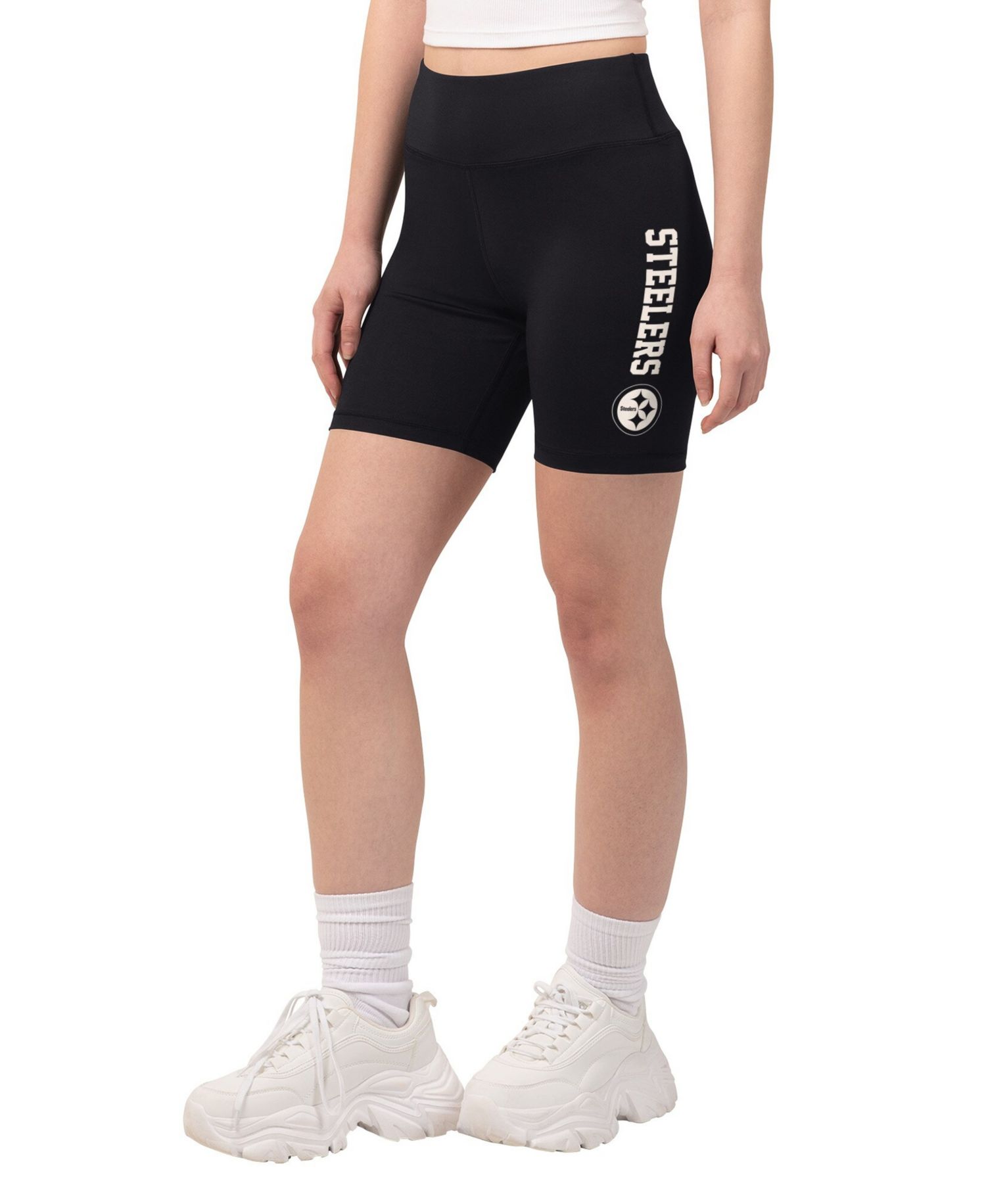 Women's Black Pittsburgh Steelers Biker Shorts